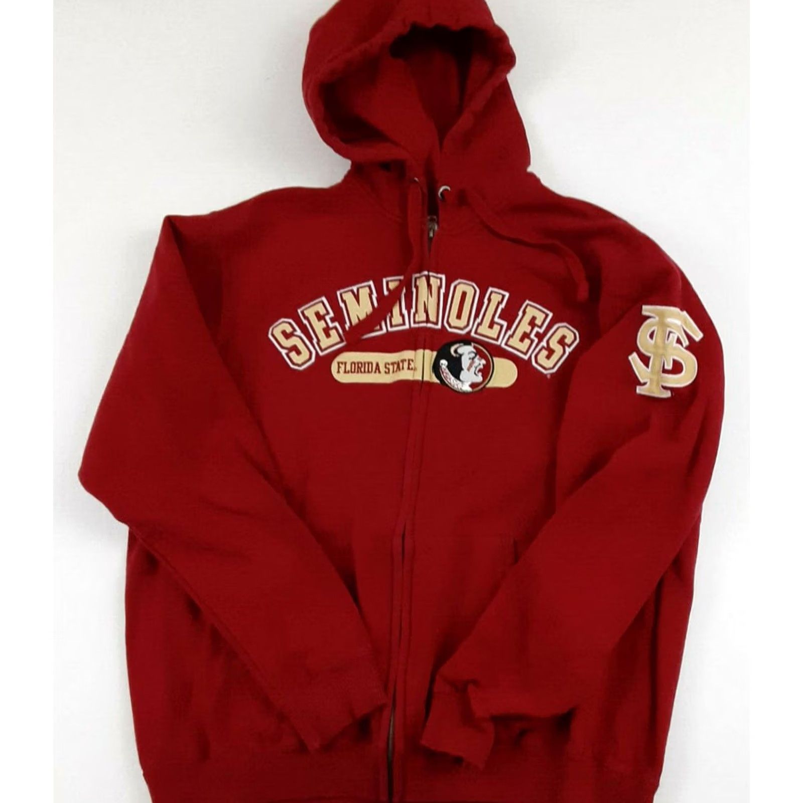 Vintage VINTAGE Florida State Seminoles Full Zip Hooded Sweatshirt XL burgundy Mens 27in long 24in pit to pit EUC Size US XL / EU 56 / 4 - 2 Thumbnail