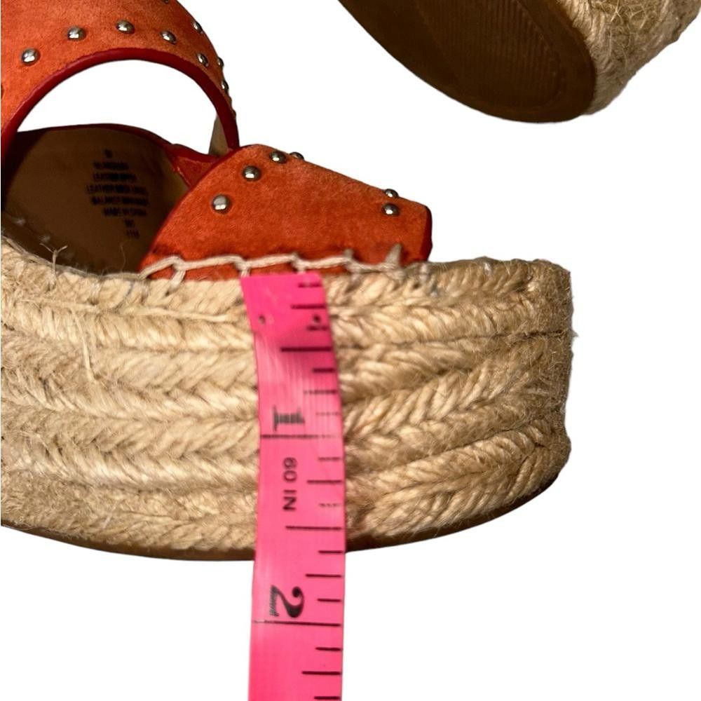 Designer Marc Fisher l Angeline’s Leather Studded Espadrille Wedges 5 Size US 5 / IT 35 - 8 Thumbnail