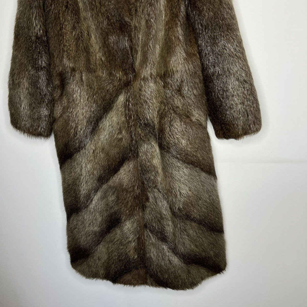 90s Vintage Real Rabbit Fur Coat Jacket Heavy Opium Punk Y2K