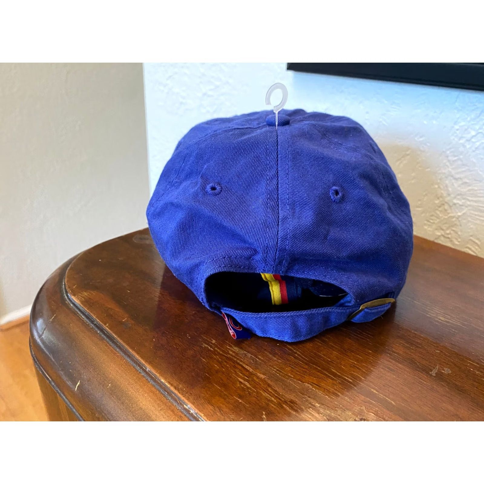 MLB Chicago Cubs Baseball Cap Blue Hat Unisex Adults Adjustable Strapback EUC Modern Solid Pattern Size ONE SIZE - 3 Thumbnail