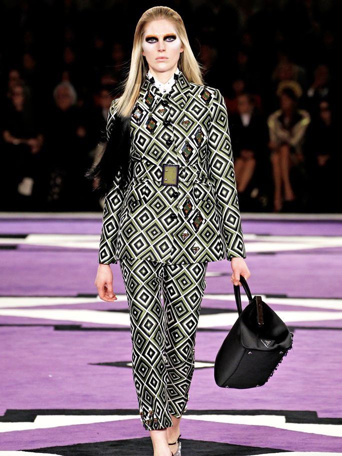 Prada F/W 12 Geometric Jacket Size M / US 6-8 / IT 42-44 - 3 Thumbnail