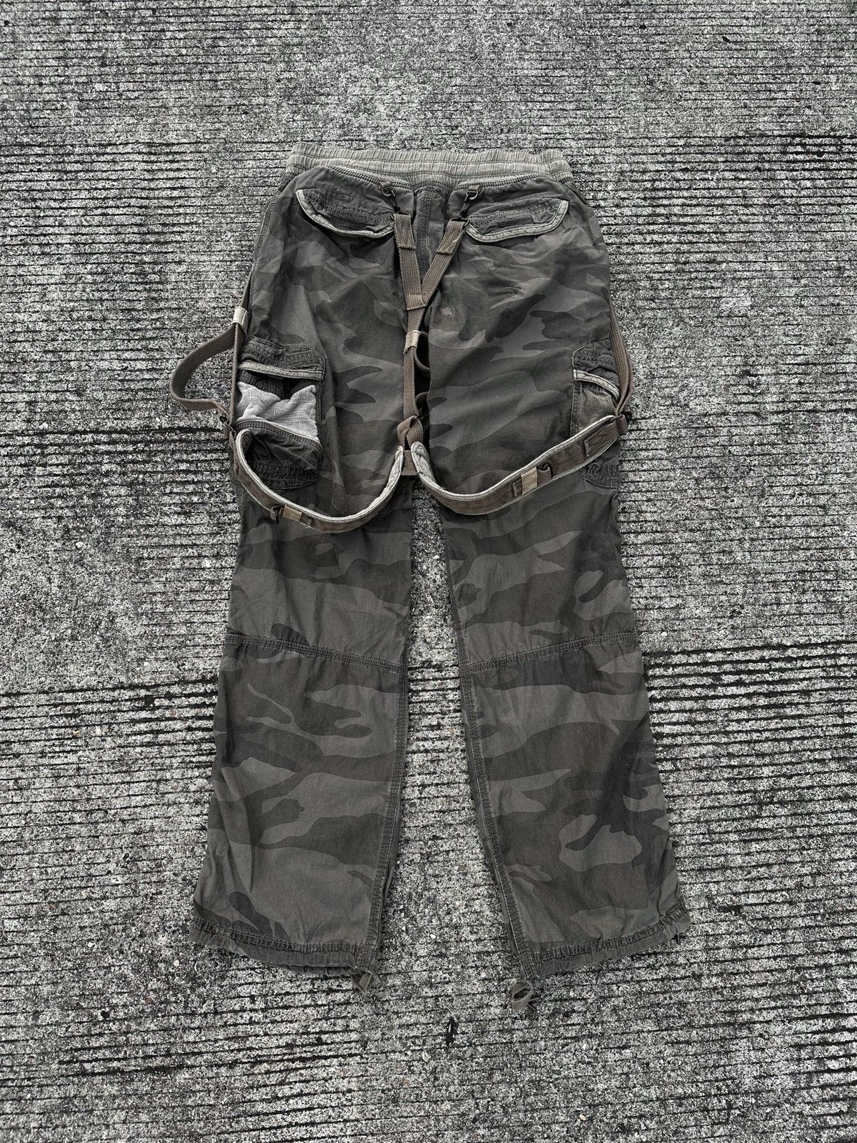 GOA Suspender Camo Parachute Cargo Pants
