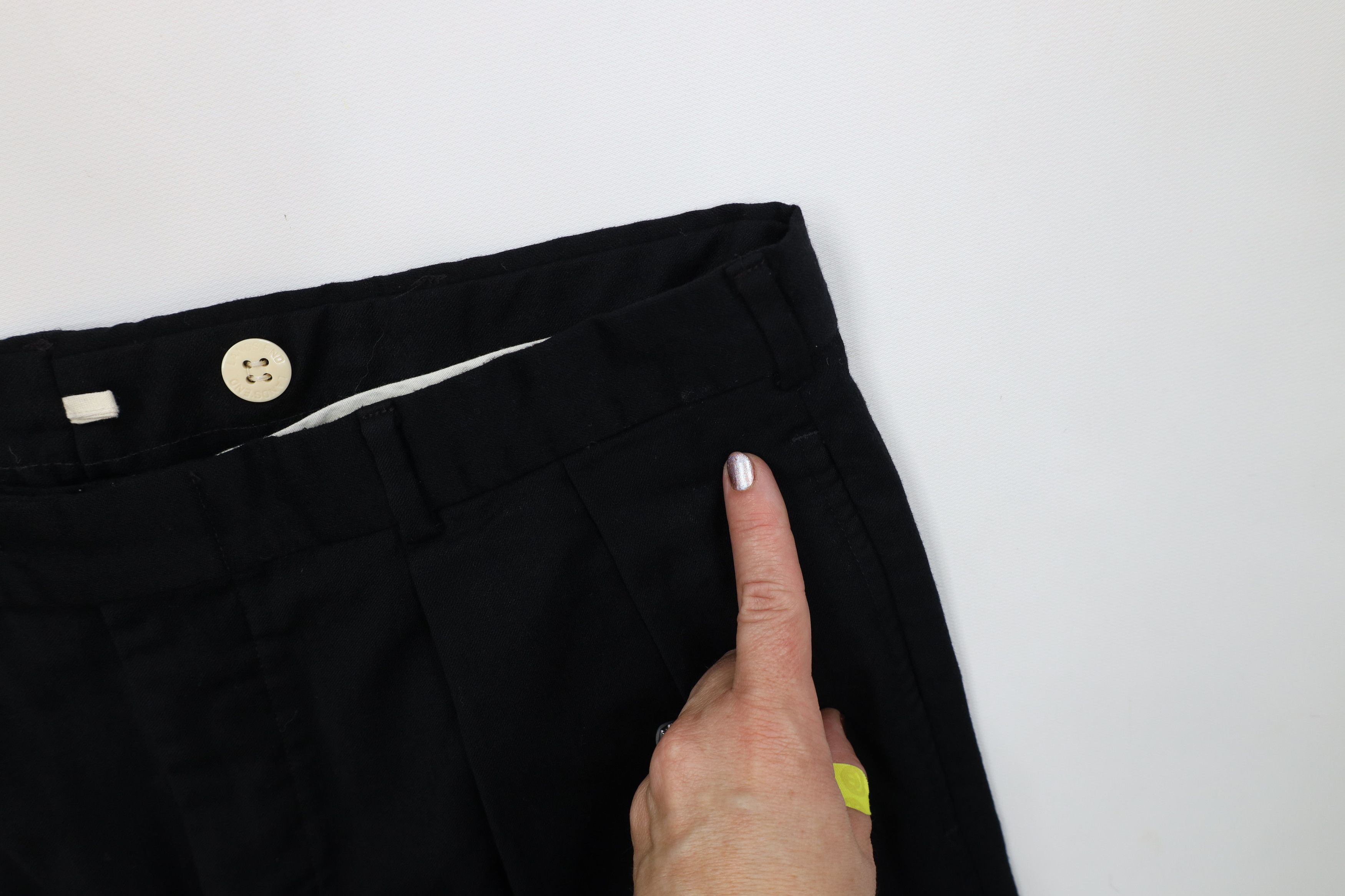 Lands' End Vintage 90s Lands End Wide Leg Chino Pants Wool Black USA Size US 34 / EU 50 - 6 Thumbnail