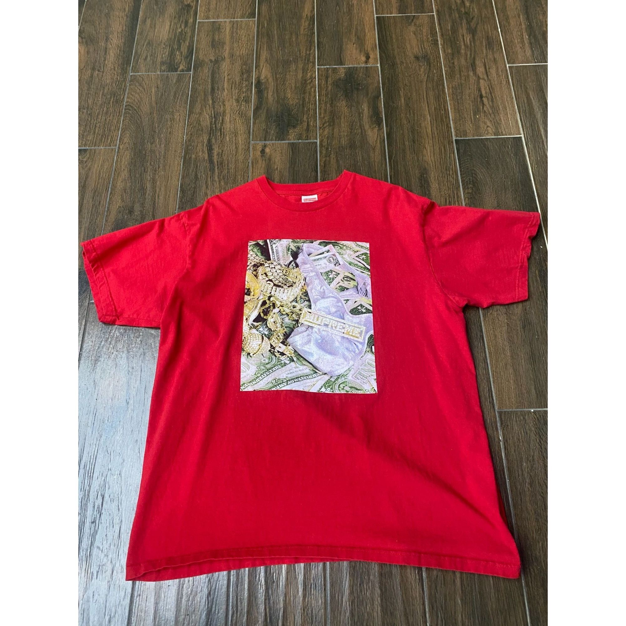 Supreme SUPREME BLING TEE RED SZ XL OPENED Size US XL / EU 56 / 4 - 1 Thumbnail