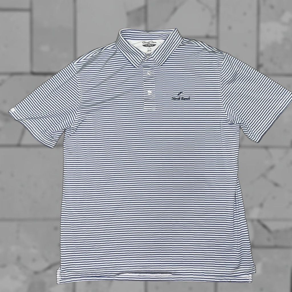 Vintage VINTAGE Straight Down Men's Polo Shirt XL Blue Golf Performance Casual Size US XL / EU 56 / 4 - 1 Thumbnail