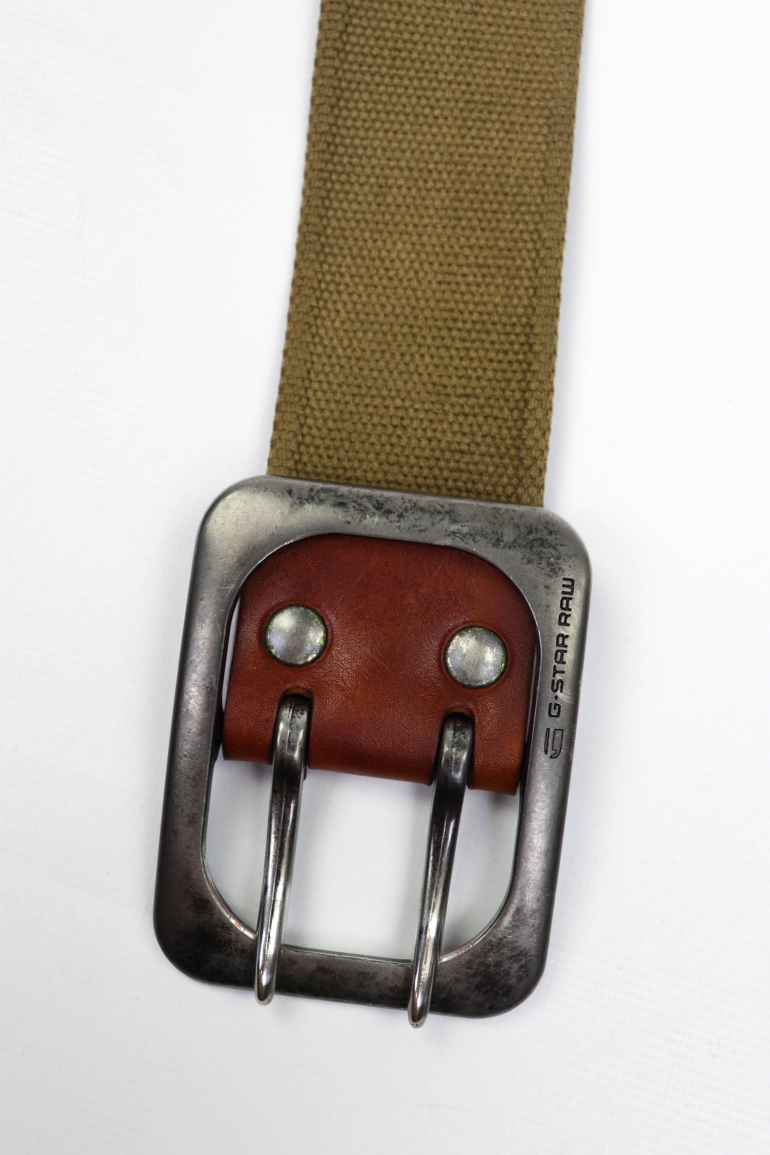 G-Star G-Star RAW Denim Vintage Canvas/Leather Split Belt Size ONE SIZE - 7 Thumbnail