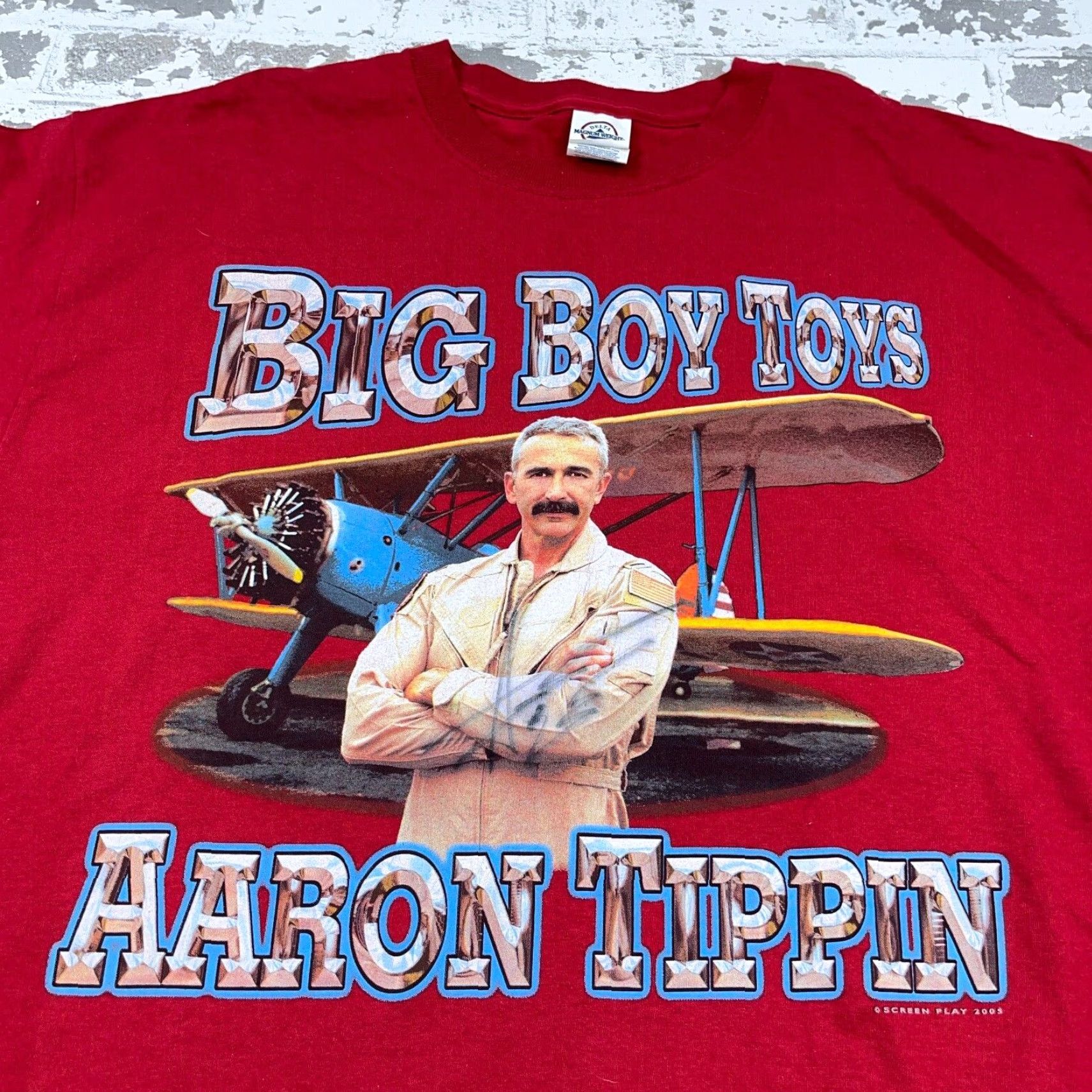Fruit Of The Loom VINTAGE Aaron Tippin Graphic Print Shirt Men XL Black Country Music Tour 90s SIGNED Size US XL / EU 56 / 4 - 3 Thumbnail
