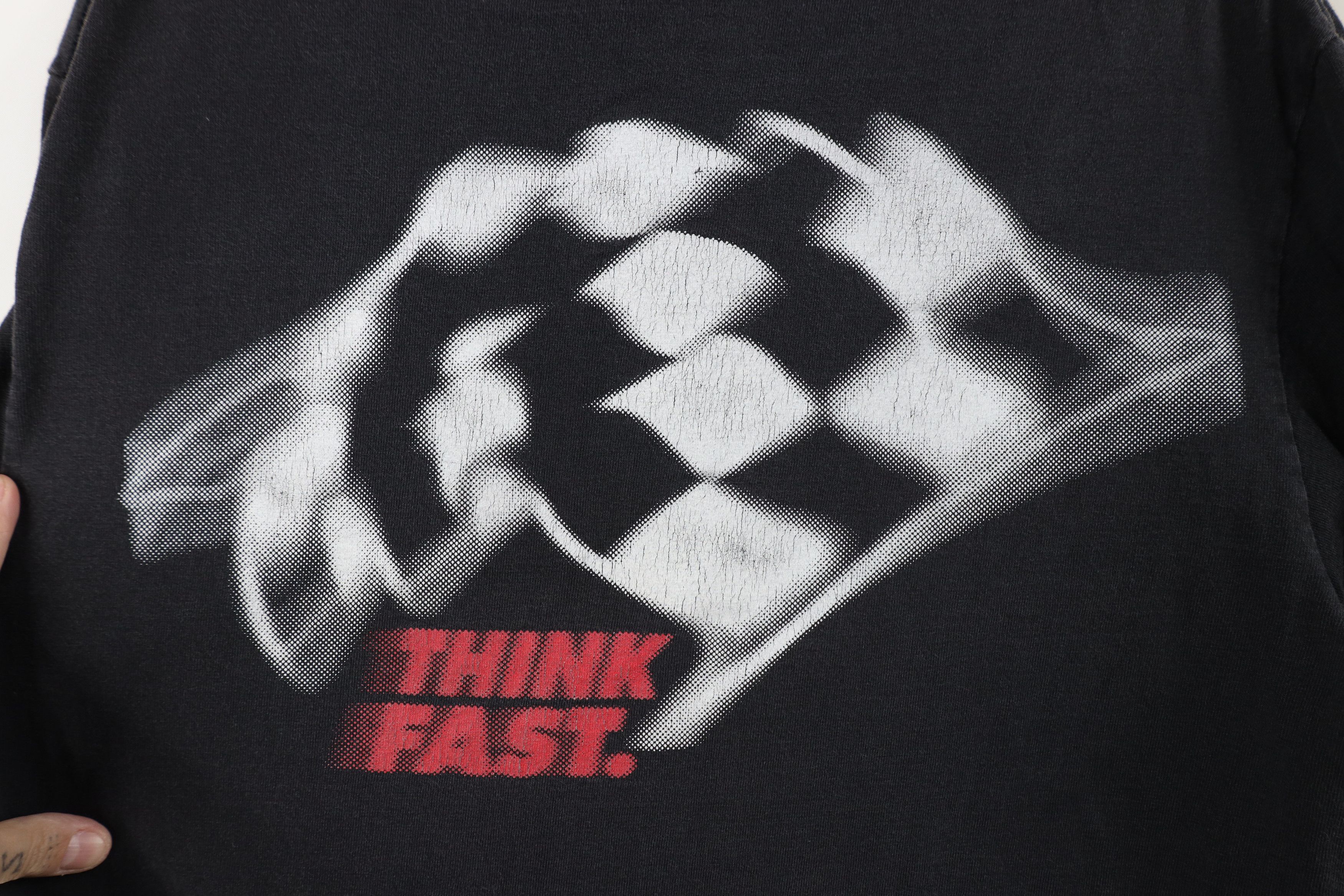 Fox Racing × Vintage Vintage 90s Fox Racing Checkered Flag T-Shirt Black USA Size US M / EU 48-50 / 2 - 12 Thumbnail