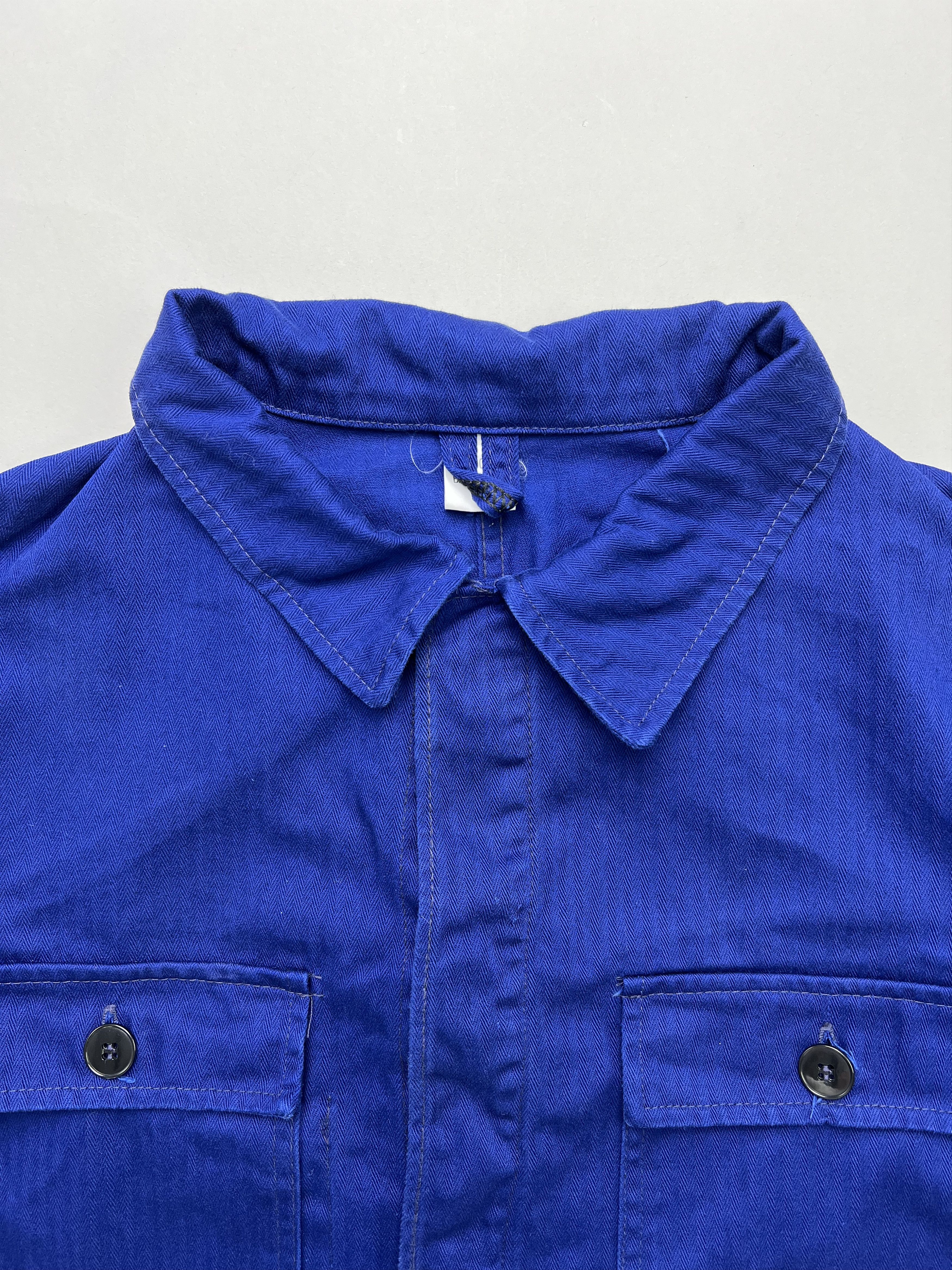 Vintage French Work Short Jacket Vintage Hbt Bleu De Travail Size US M / EU 48-50 / 2 - 2 Thumbnail