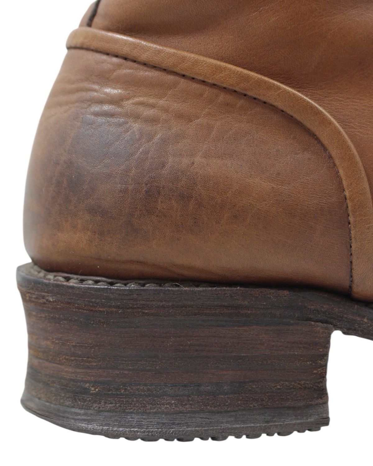 2000S ALFREDOBANNISTER DOUBLE SIDE-ZIP LEATHER BOOTS