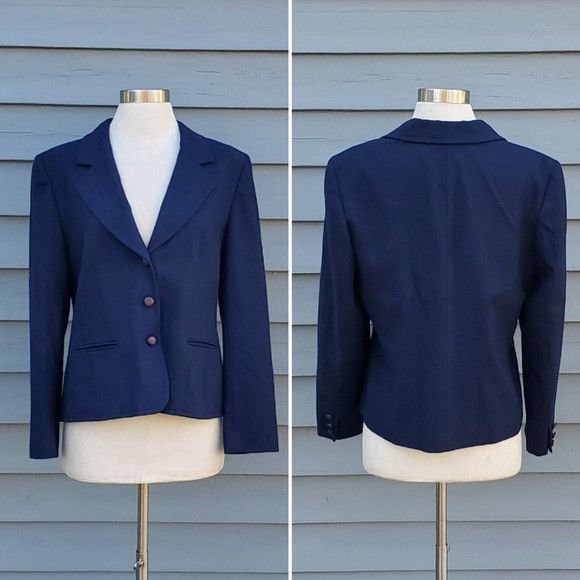 Pendleton Vintage 80s Pendleton Retro Navy Blue Wool Preppy Acadamia 3 Size M / US 6-8 / IT 42-44 - 5 Thumbnail