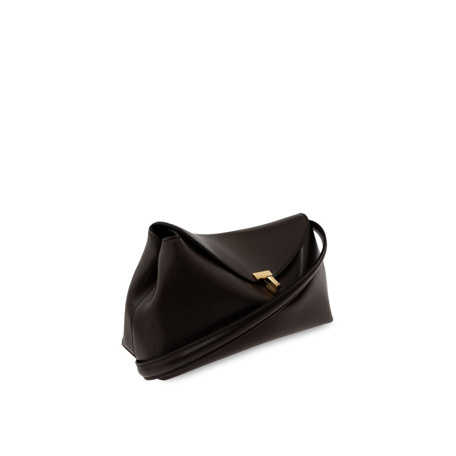 Toteme TOTEME T-lock Brown Leather Clutch Bag New & Authentic Size ONE SIZE - 3 Thumbnail