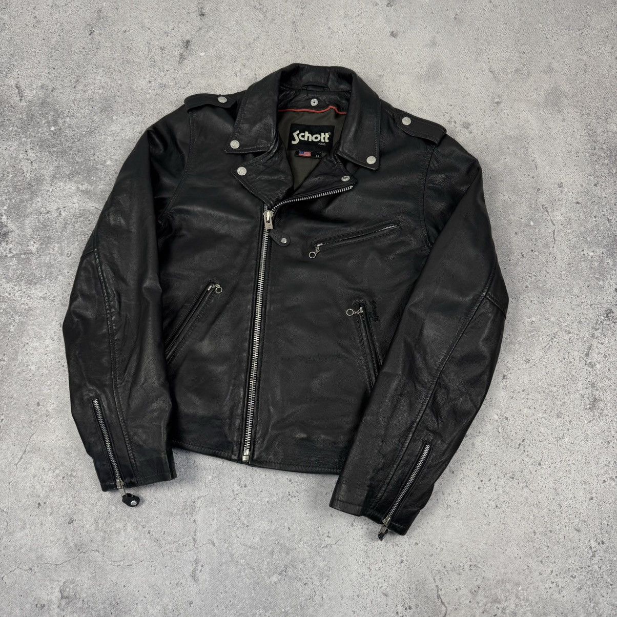 Schott Rare Schott Perfecto Johnny Hallyday Leather Biker Jacket Size US M / EU 48-50 / 2 - 5 Thumbnail