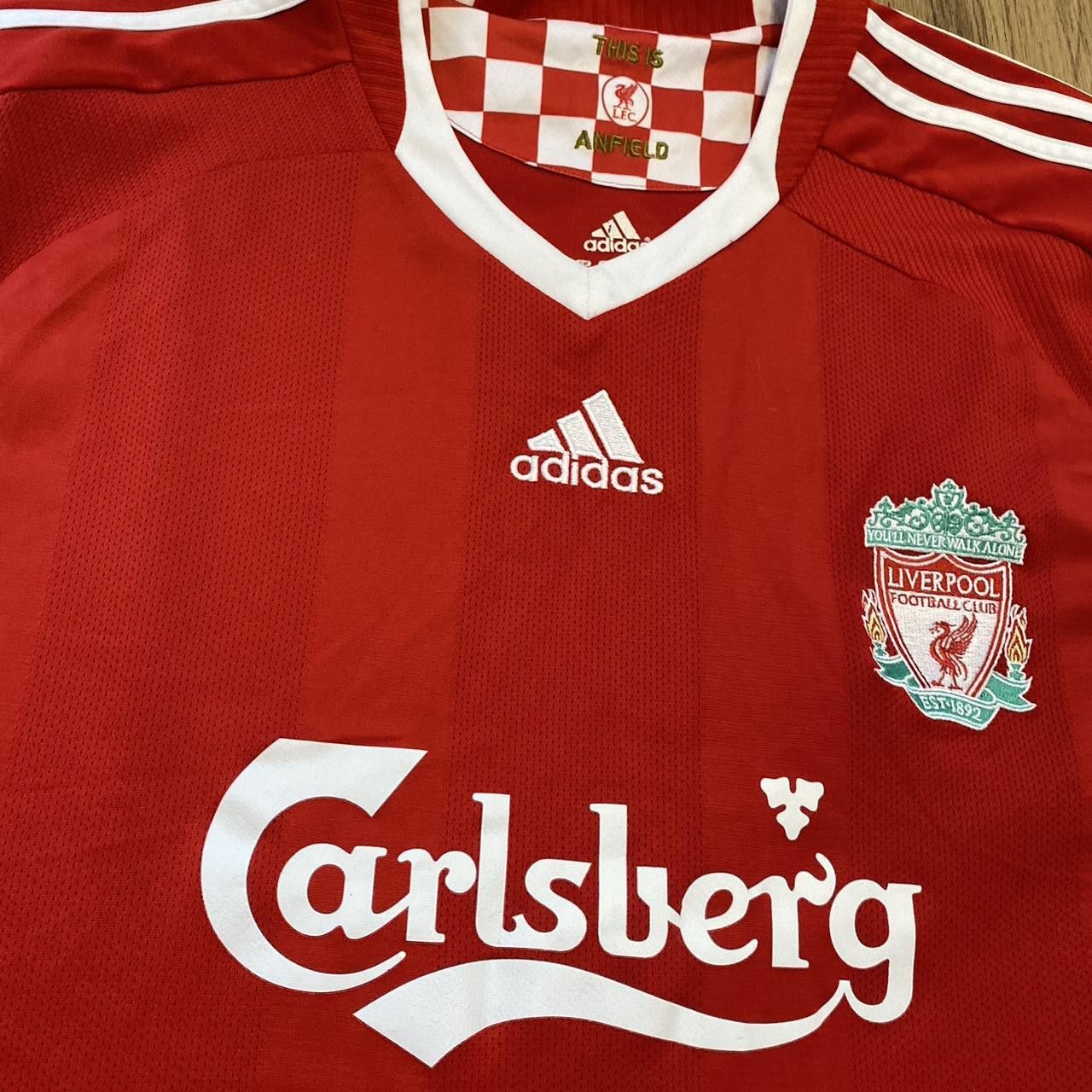 Adidas 2008-09 *9 Torres Liverpool Adidas Home Carlsberg Shirt Size US XXL / EU 58 / 5 - 4 Thumbnail