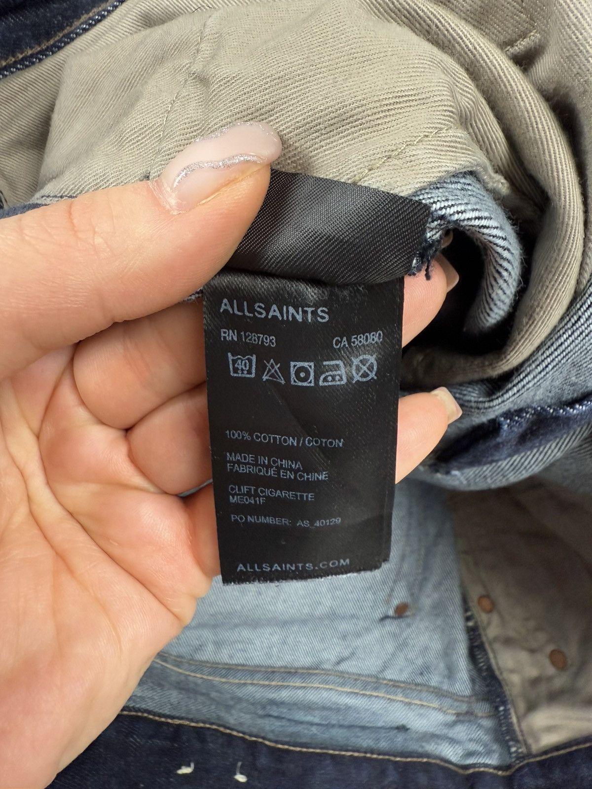 Allsaints × Japanese Brand Allsaints Clift Cigarette Selvedge Denim Skinny Fit Jeans Size US 33 - 13 Thumbnail
