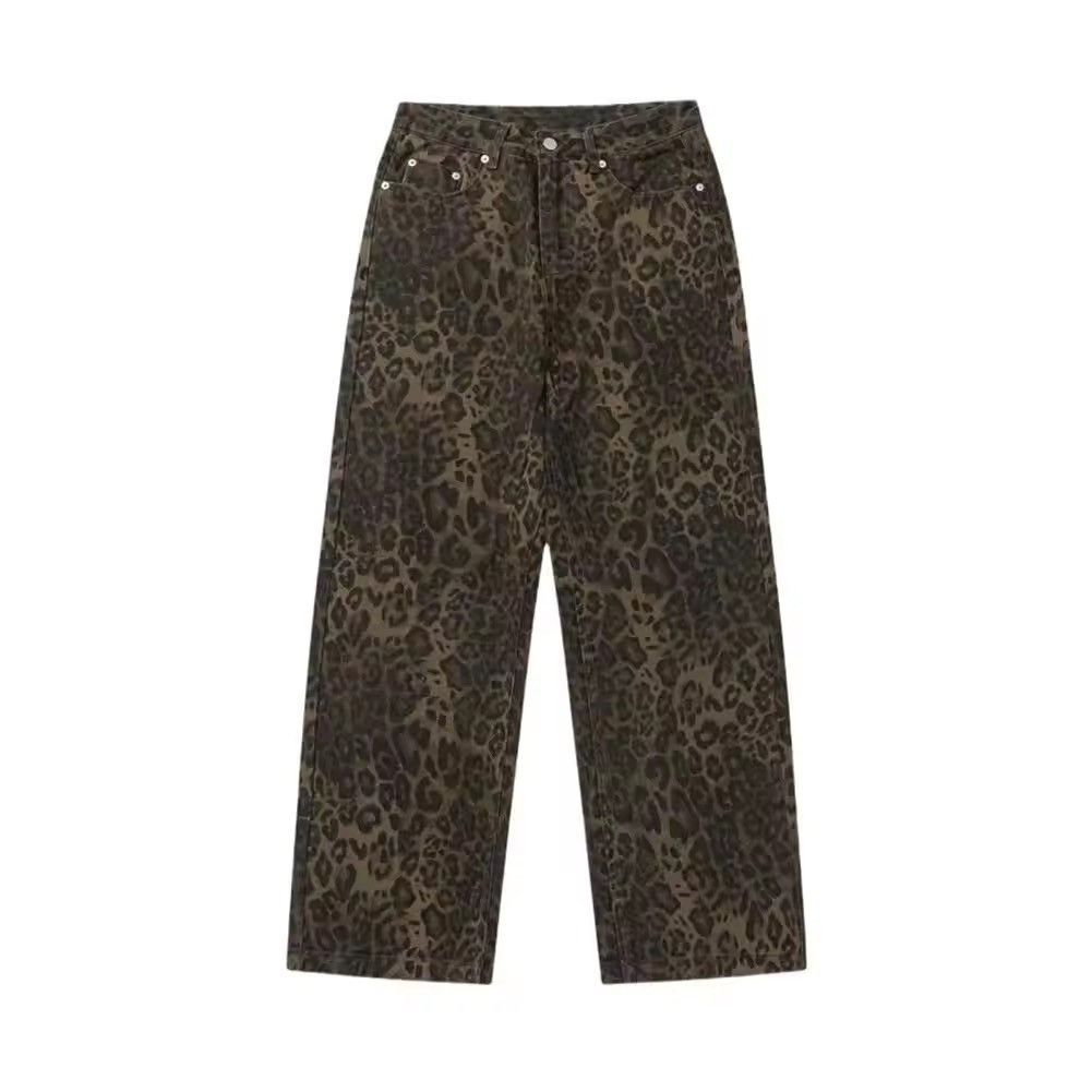 Japanese Brand Leopard print jeans Size US 33 - 6 Thumbnail