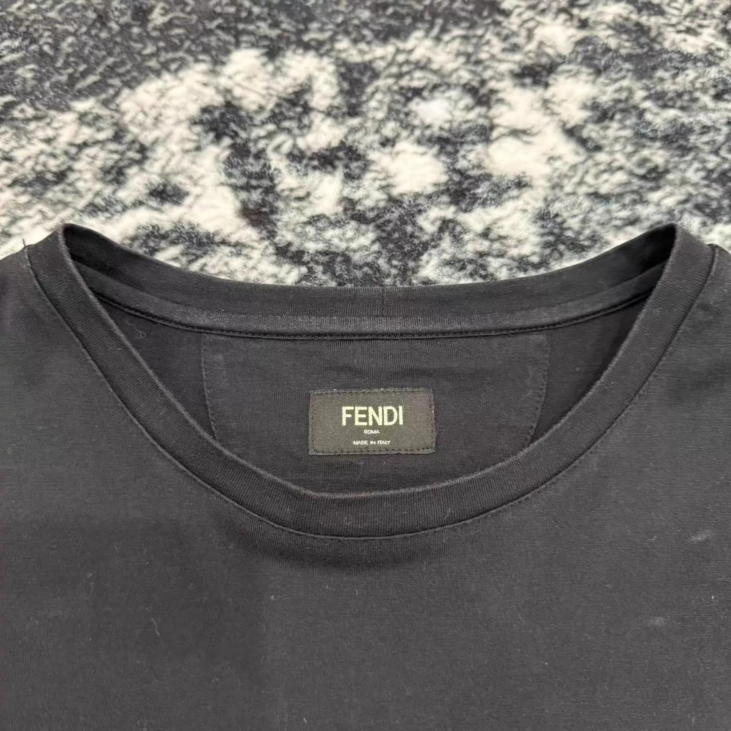 Fendi Fendi Black Gold Eye Logo Short Sleeve T-Shirt Size US S / EU 44-46 / 1 - 2 Thumbnail