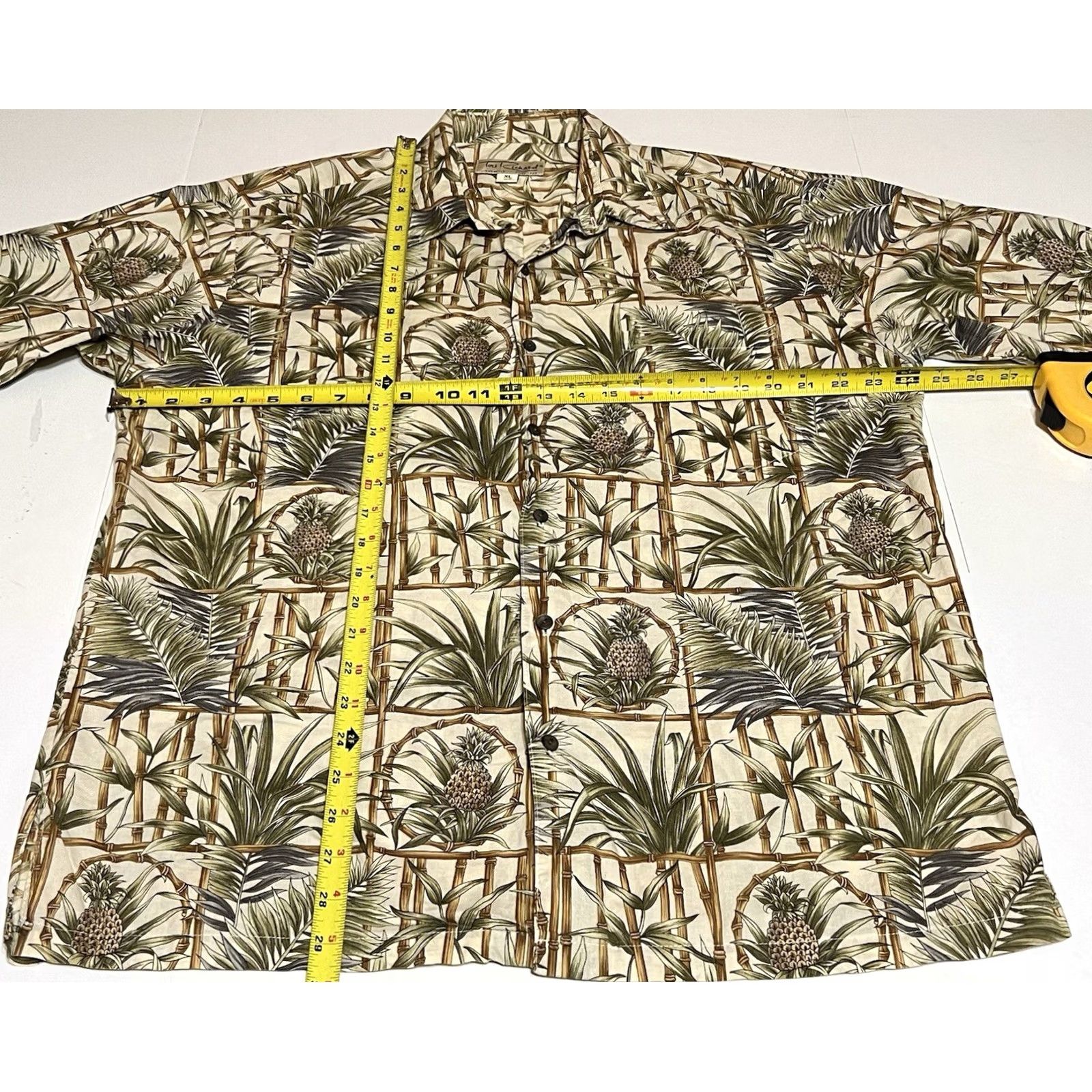 Tori Richard Tori Richard Hawaiian Shirt Mens XL Button-Up Camp Cotton Floral Pineapple Aloha Size US XL / EU 56 / 4 - 4 Thumbnail
