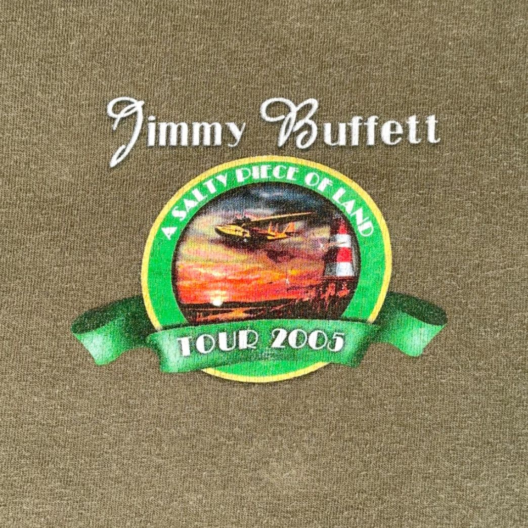 Levi's VINTAGE Levi's Jimmy Buffett Shirt Adult LARGE Green Salty Land Tour 2005 T-Shirt Mens XS? Size US L / EU 52-54 / 3 - 3 Thumbnail