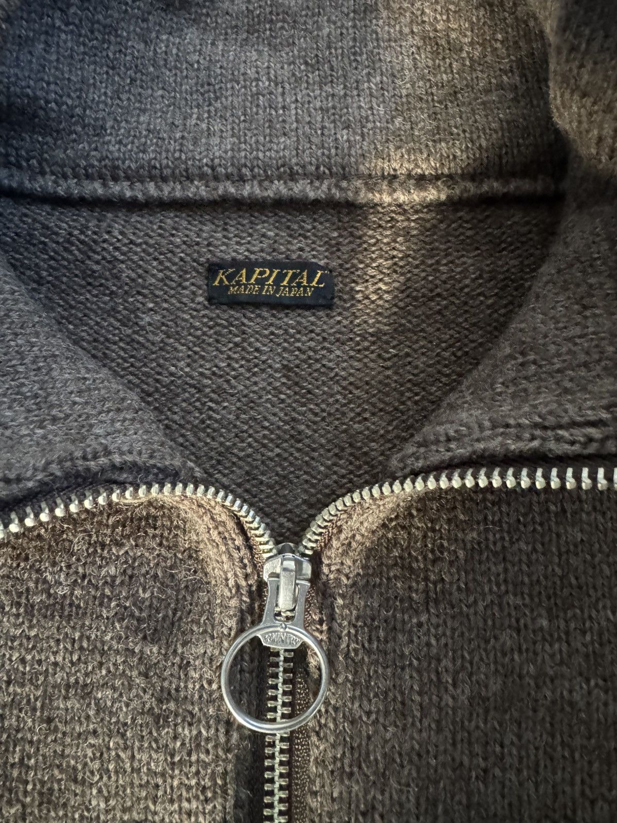 Kapital 5G Shetland Wool Half Zip Anorak Moca Size US L / EU 52-54 / 3 - 5 Thumbnail