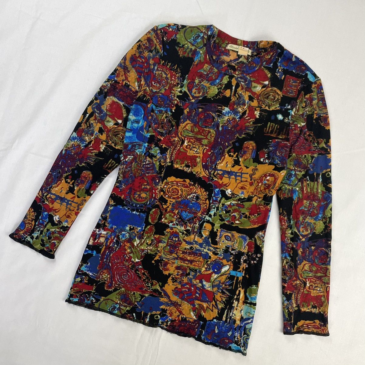 Jean Paul Gaultier SS2000 Jean Paul Gaultier Basquiat Elastic T-Shirt Vintage Size US M / EU 48-50 / 2 - 2 Thumbnail