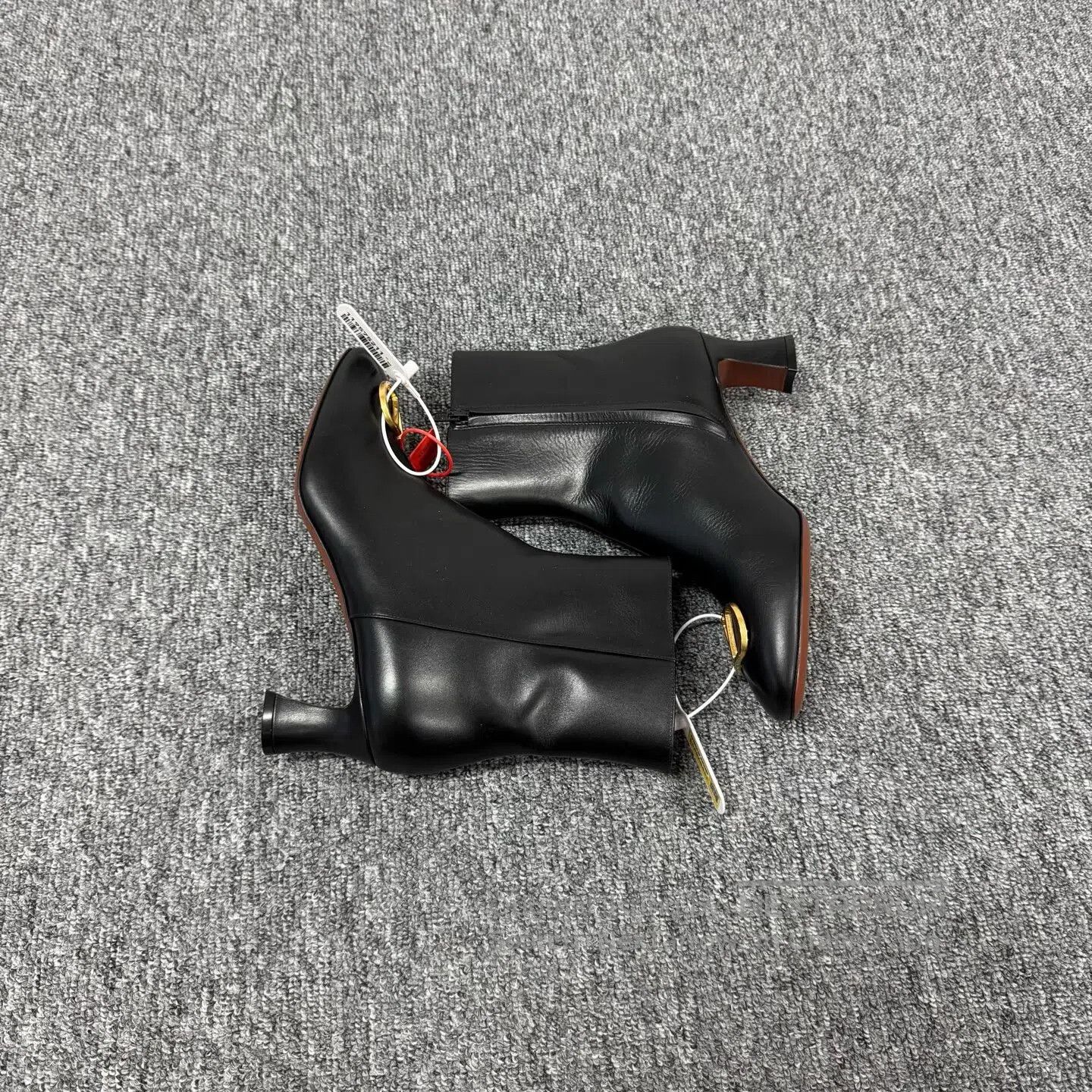 Valentino Valentino Gold buckle; black pointed-toe; high-heeled shor Size US 9 / IT 39 - 3 Thumbnail
