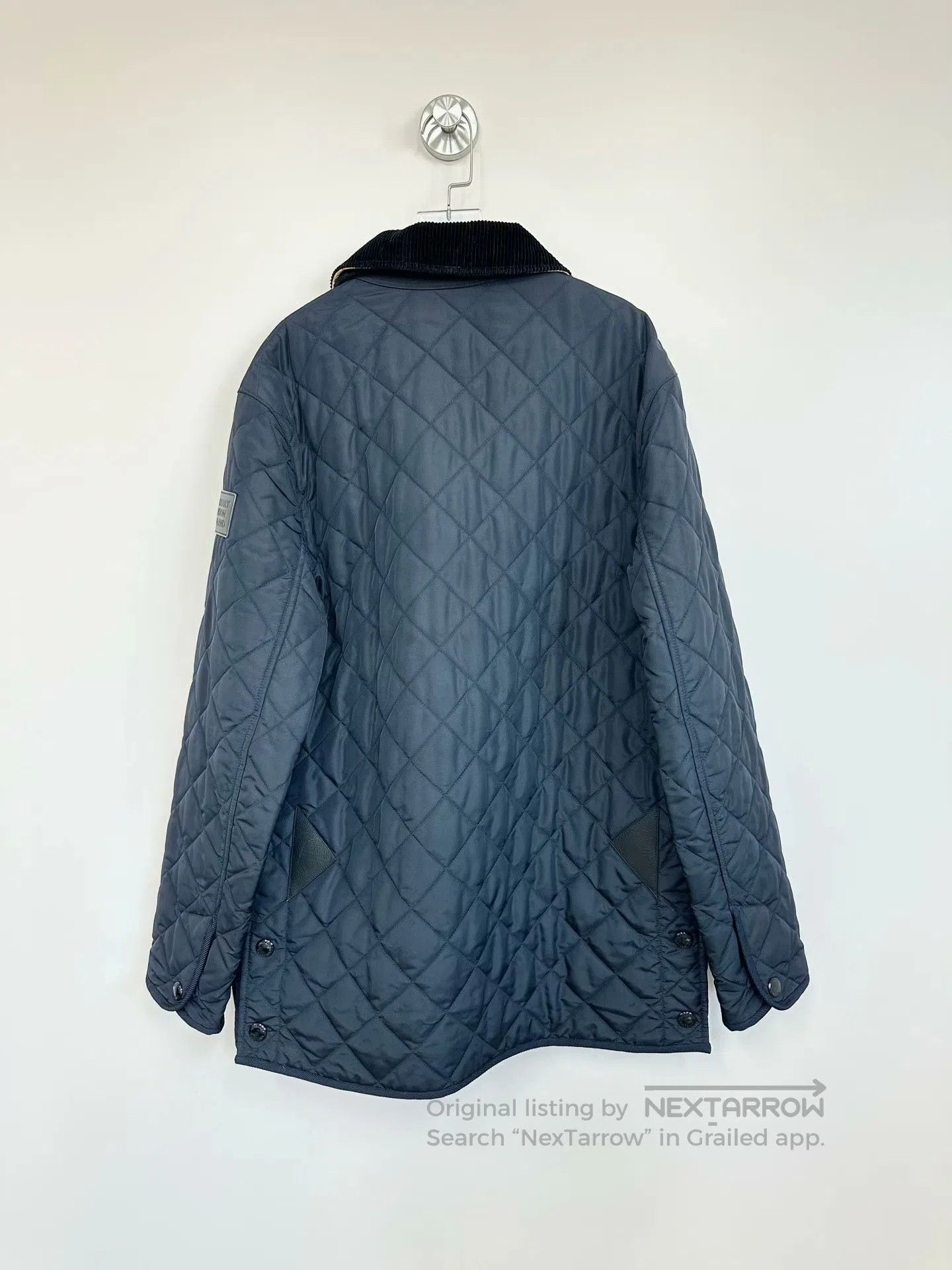 Burberry Burberry Dark Blue Collar Diamond Pattern Lining Plaid Jac Size US L / EU 52-54 / 3 - 2 Thumbnail