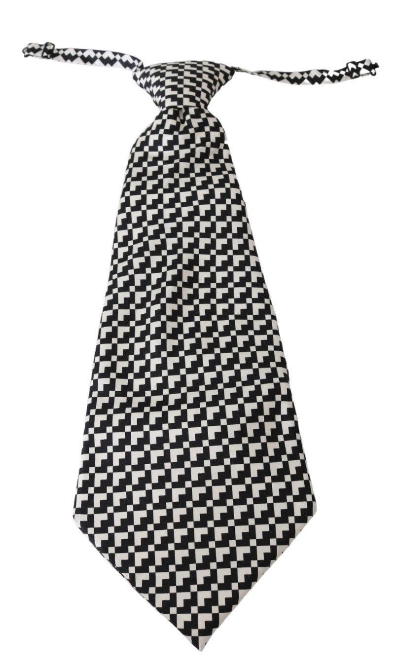 Dolce & Gabbana Elegant Black Patterned Silk Men's Tie Size ONE SIZE - 1 Thumbnail