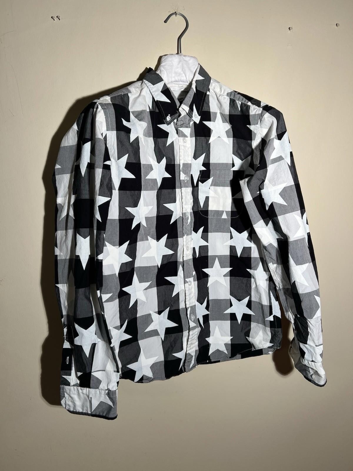 Sophnet. SOPHNET. Check Star Print Shirt White Black Large Size US L / EU 52-54 / 3 - 3 Thumbnail