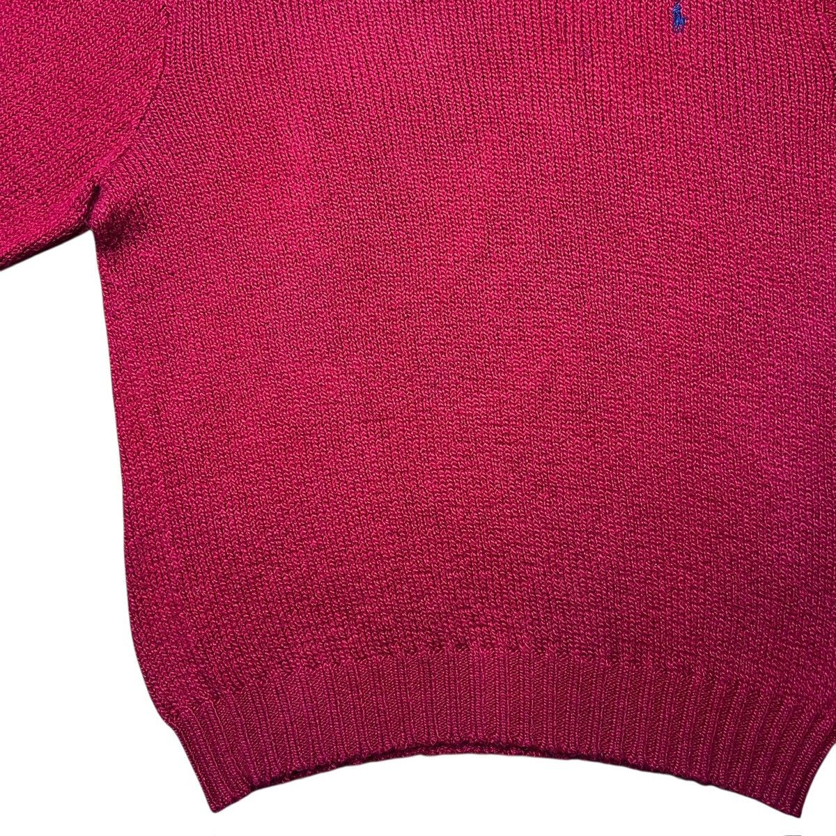 Polo Ralph Lauren Vintage Polo Ralph Lauren Red Cotton Knit Pullover Sweater Size US L / EU 52-54 / 3 - 8 Thumbnail