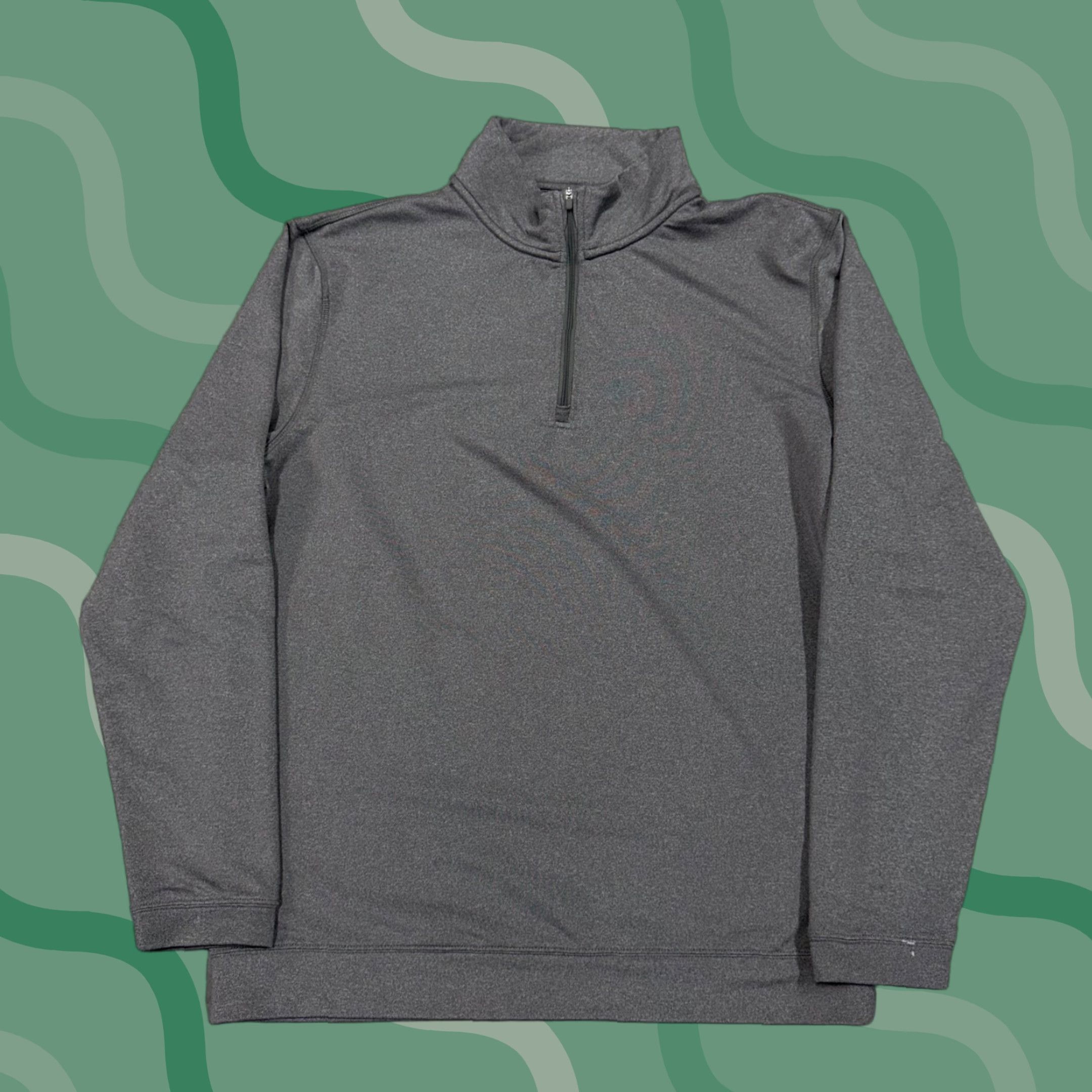 Onward Reserve Pullover Mens L Gray 1/4 Zip Long Sleeve Performance Top