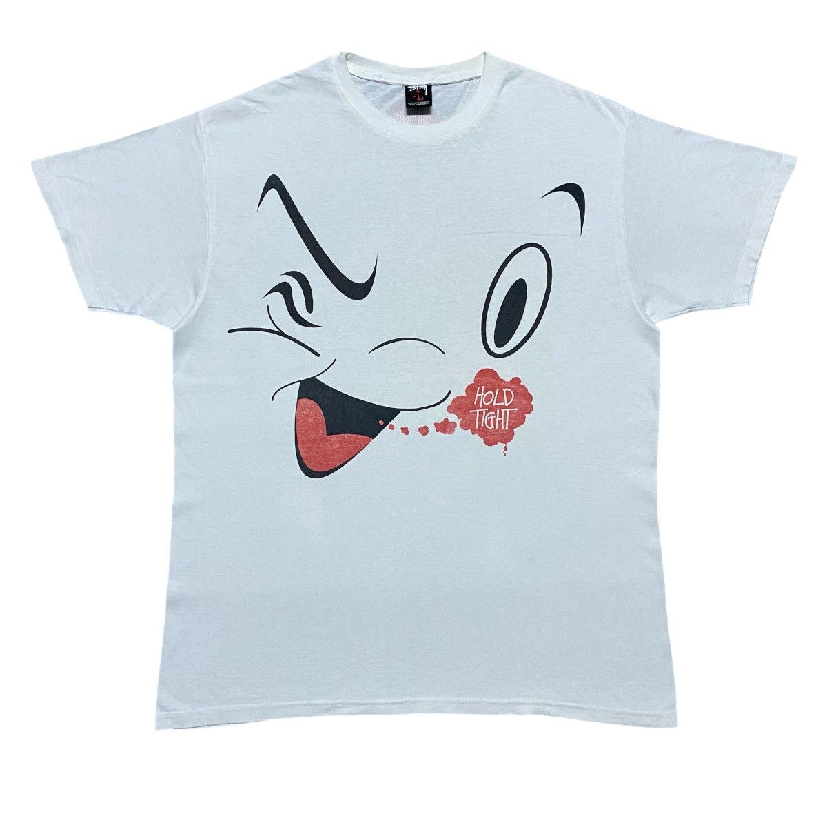 Stussy × Vintage Rare‼️🔥Vintage Stussy Hold Tight Graphic T-Shirt Size US M / EU 48-50 / 2 - 1 Thumbnail