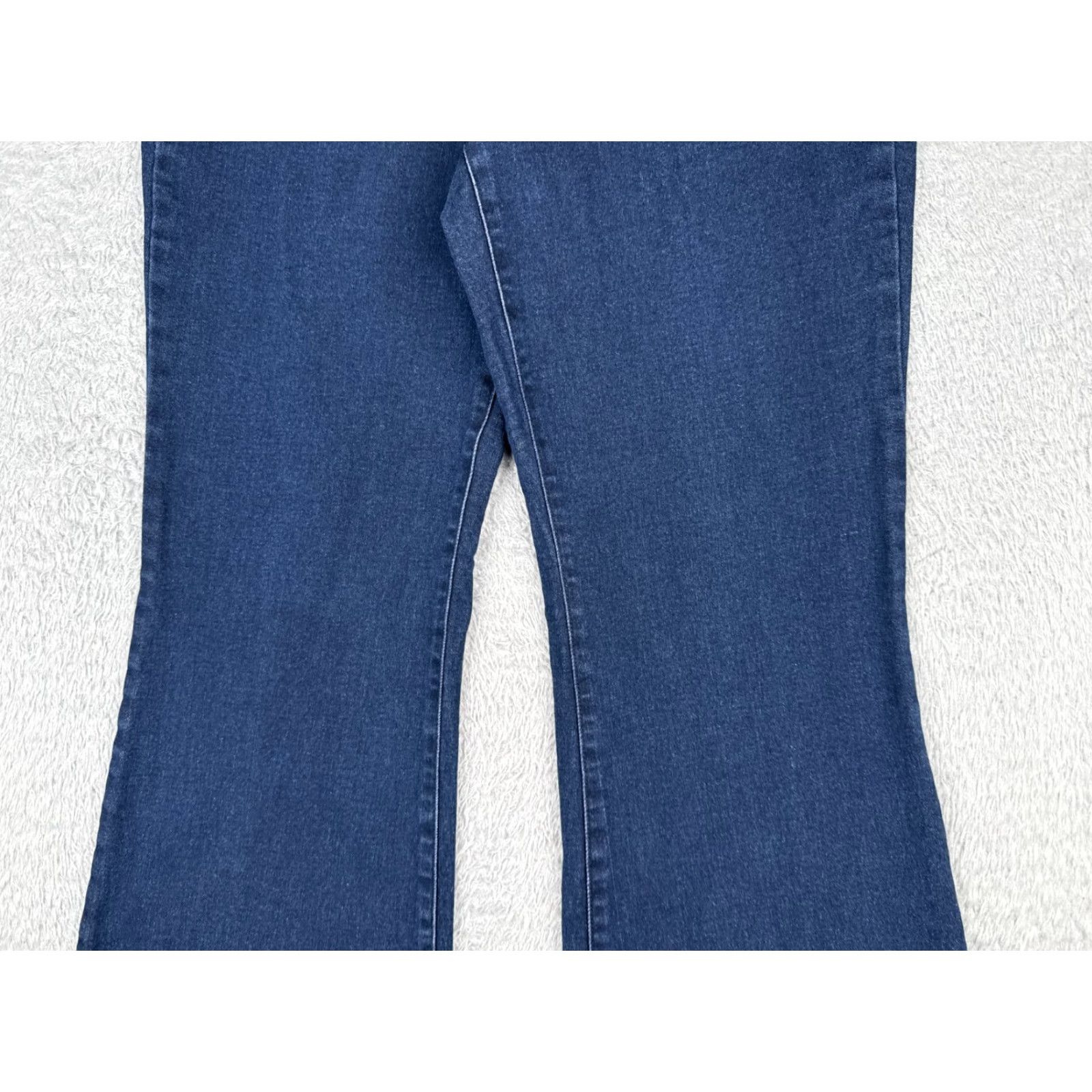 Anne Klein Anne Klein Jeans Womens 16 Blue Denim Flared Dark Wash Mid Rise Cotton 34x29 Size 38" / US 16 / IT 52 - 3 Thumbnail