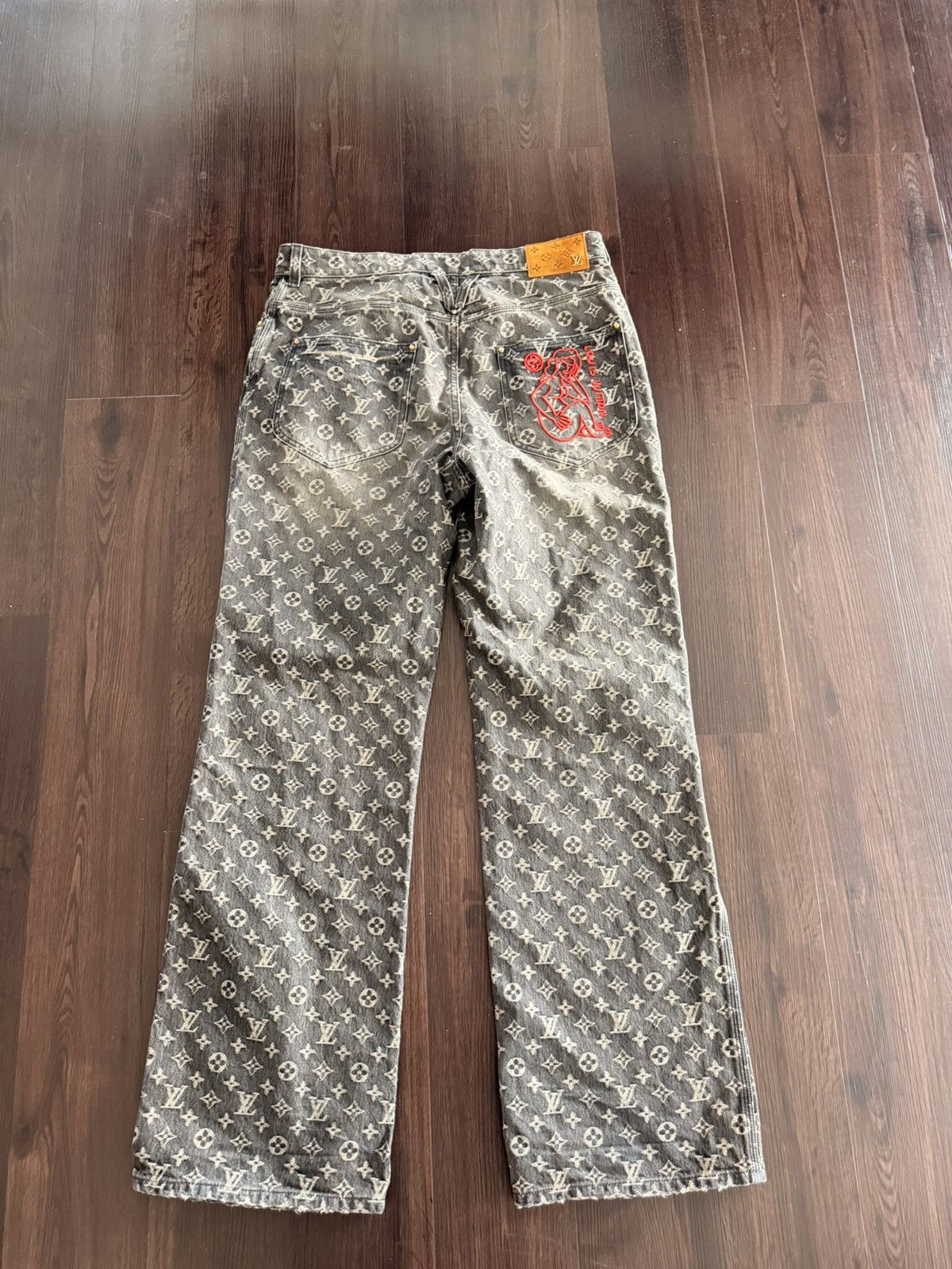 Louis Vuitton Louis Vuitton Monogram Black Denim Size US 33 - 4 Thumbnail