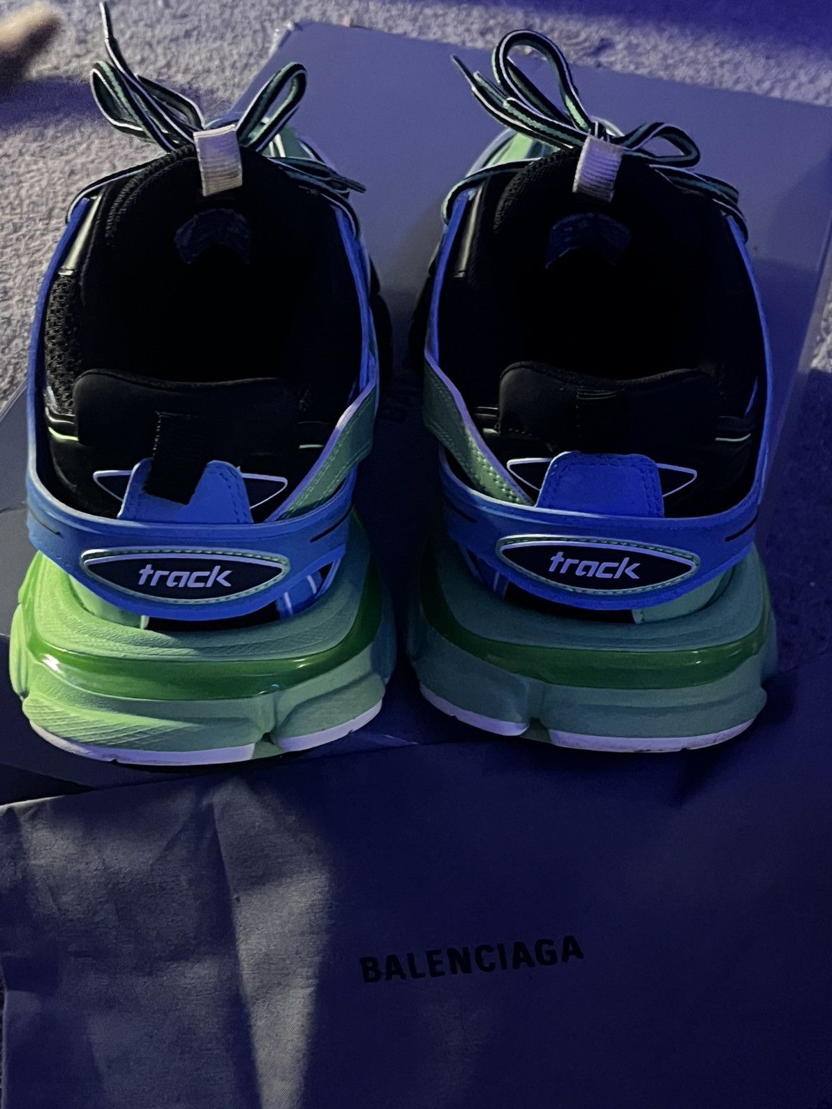 Balenciaga Balenciaga Track: green & blue Size US 9 / EU 42 - 2 Thumbnail