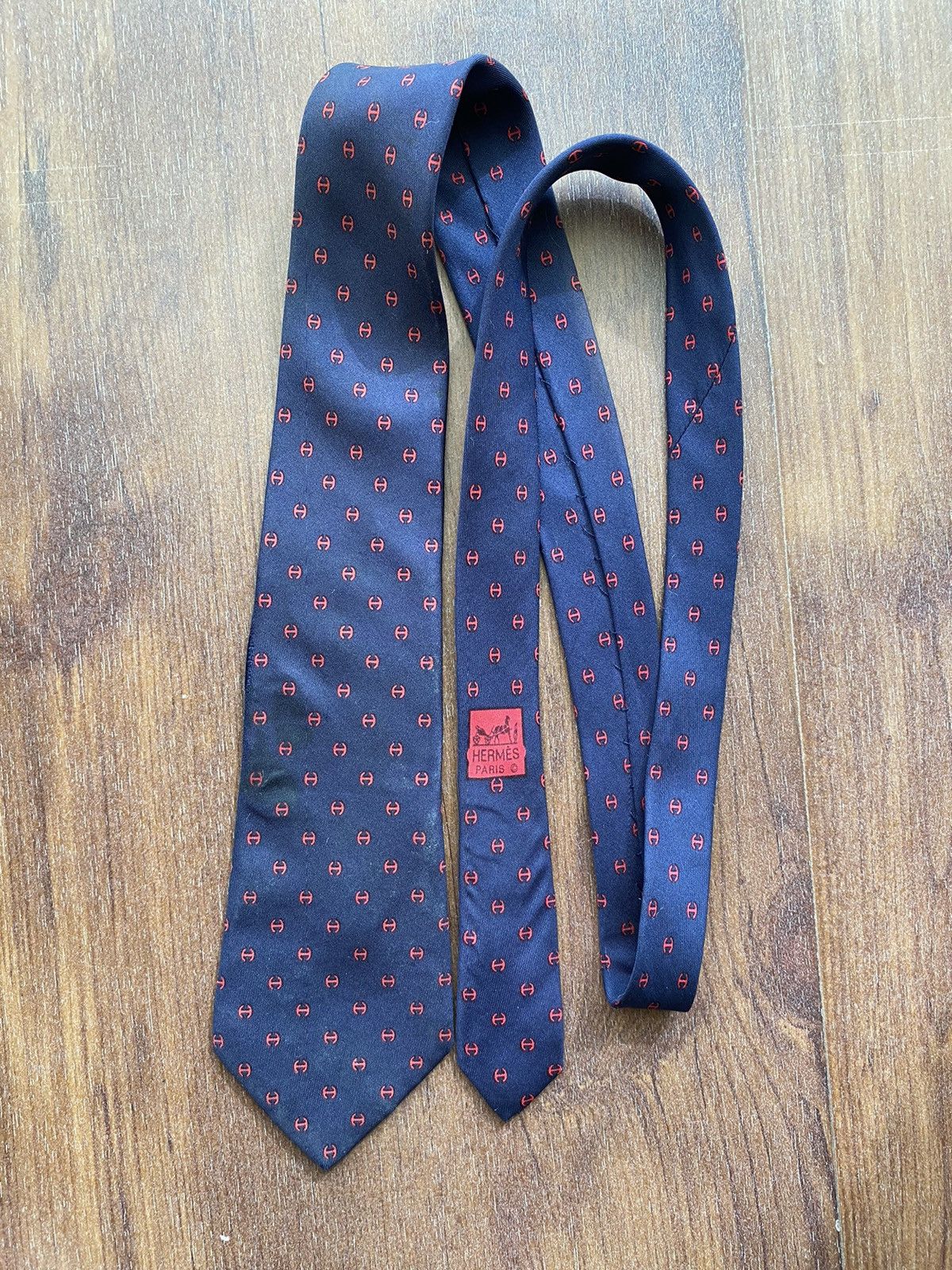 Hermes monogram tie