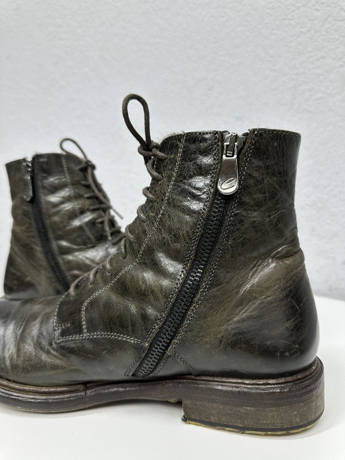 Hedi Slimane Vintage AS 98 Leather Boots IfSixWasNine Japan Balenciaga Size US 6 / EU 39 - 10 Thumbnail