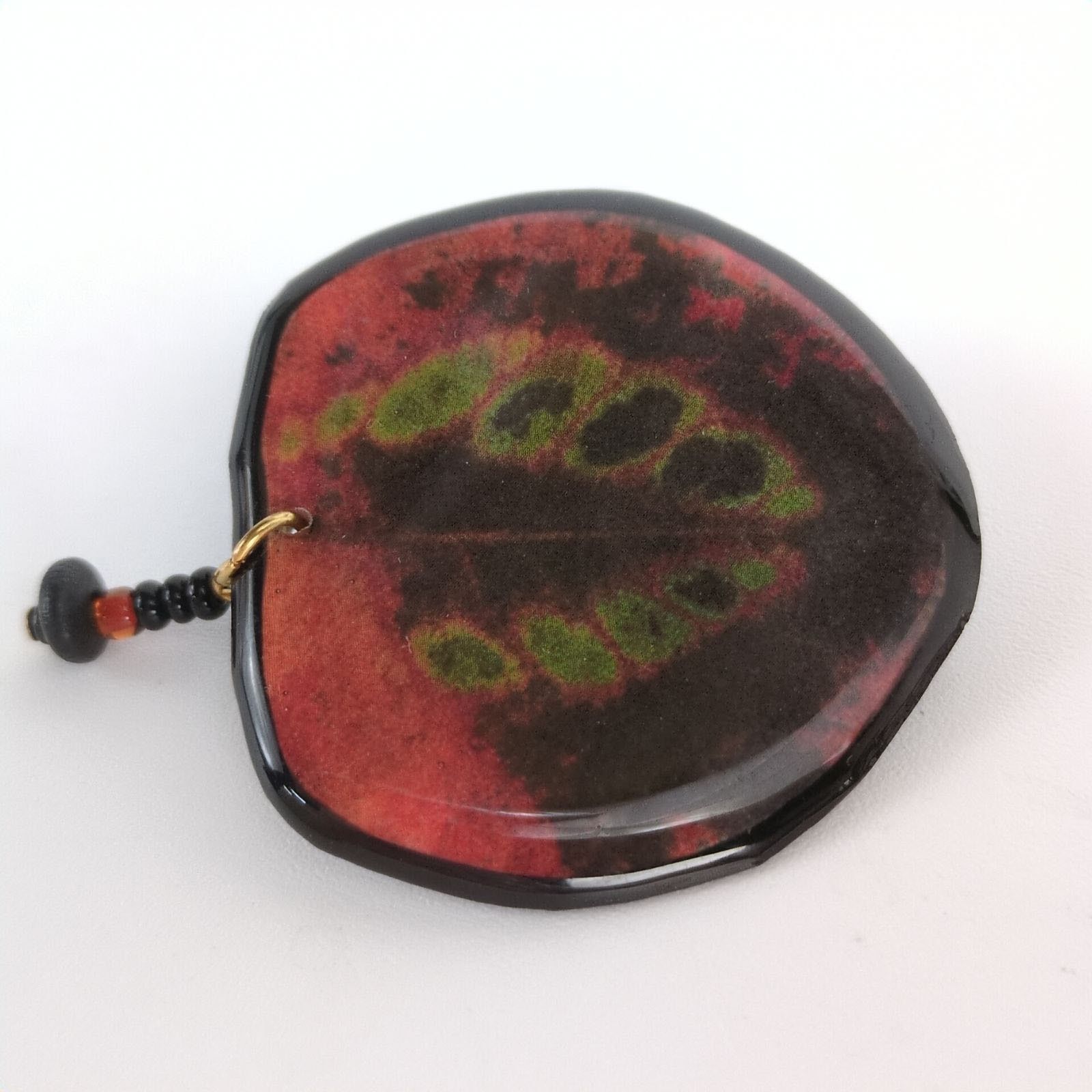 Vintage Vintage Estate Jewelry Brooch Pin, Resin Geode Leaf Design Size ONE SIZE - 2 Thumbnail