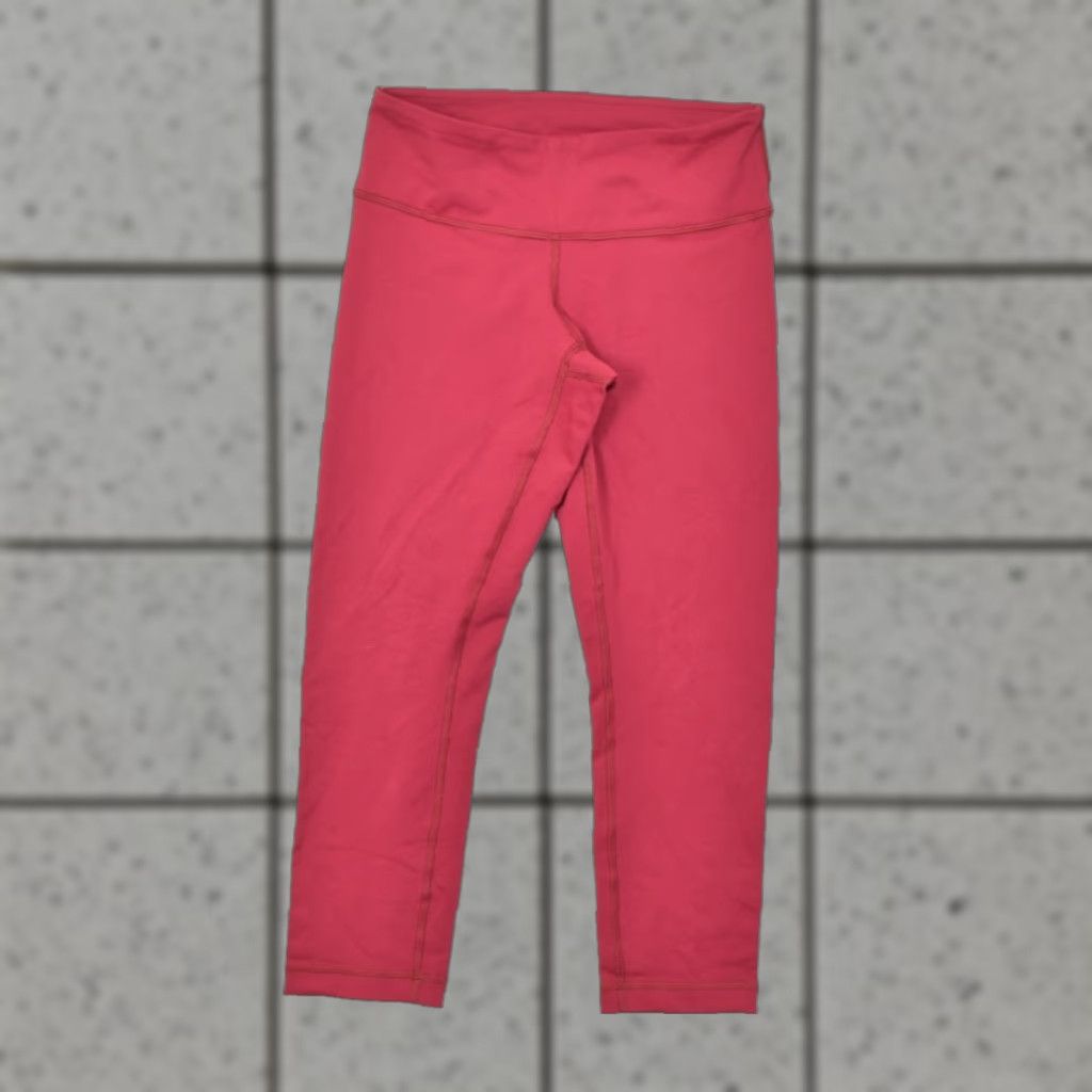 Lululemon Lululemon Wunder Under Crop Leggings Size 4 Berry Red High Rise Yoga Athletic Womens Cropped Pants Size 27" / US 4 / IT 40 - 1 Thumbnail