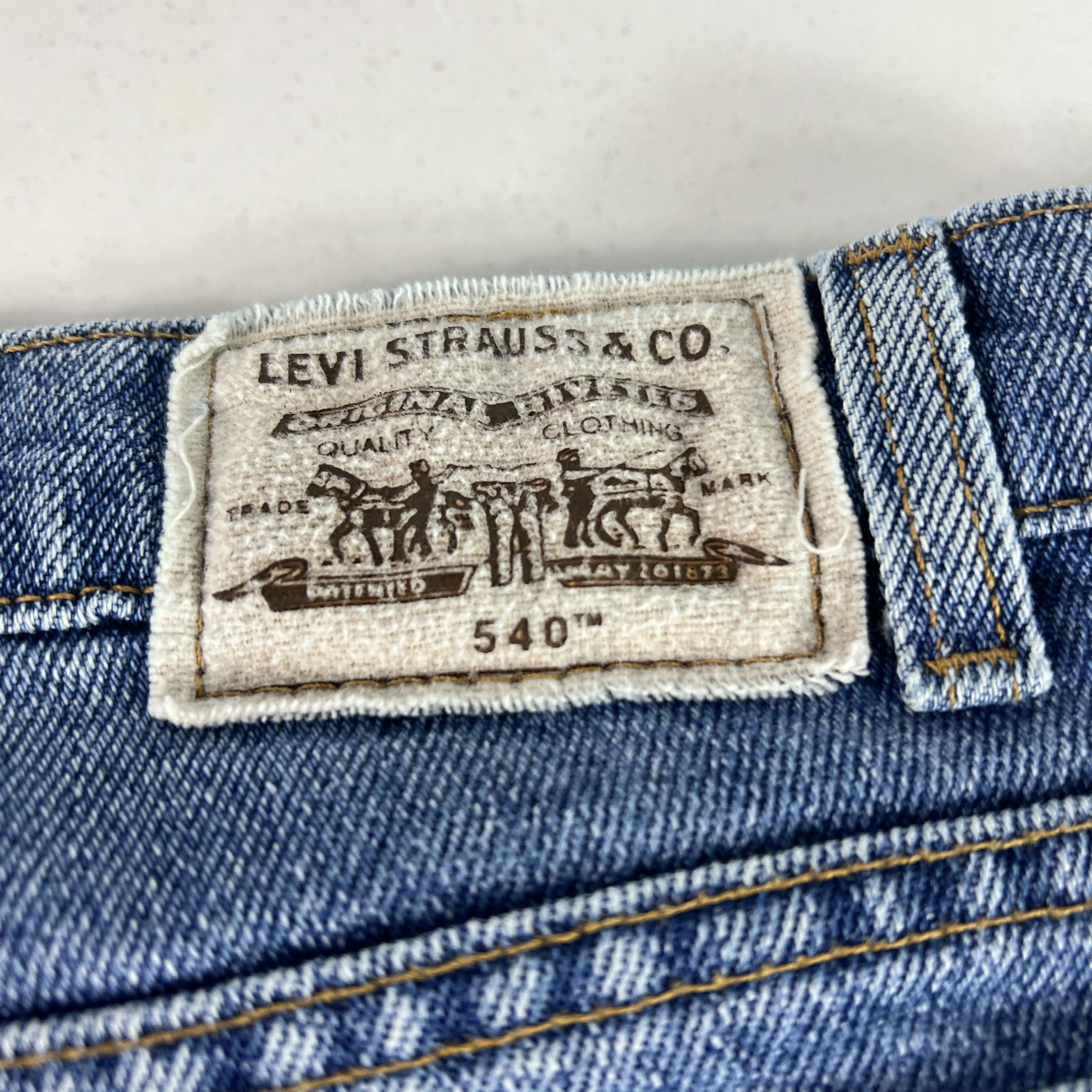 Levi's VTG 90s Levi's Jeans 540 Flex Relaxed Straight Blue Denim Size US 37 - 12 Thumbnail