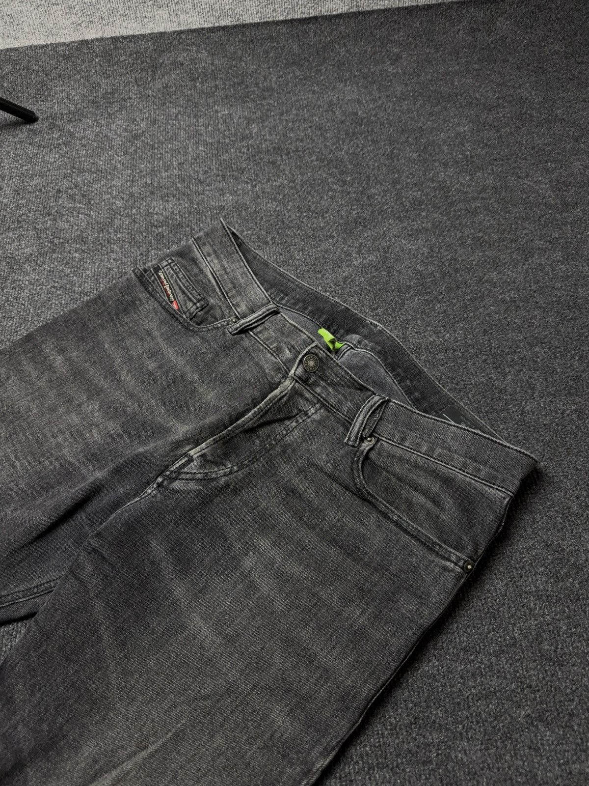 Diesel Luxury 00s Y2K Diesel D-Luster Black Slim Fit Stretch Jeans Size US 31 - 6 Thumbnail