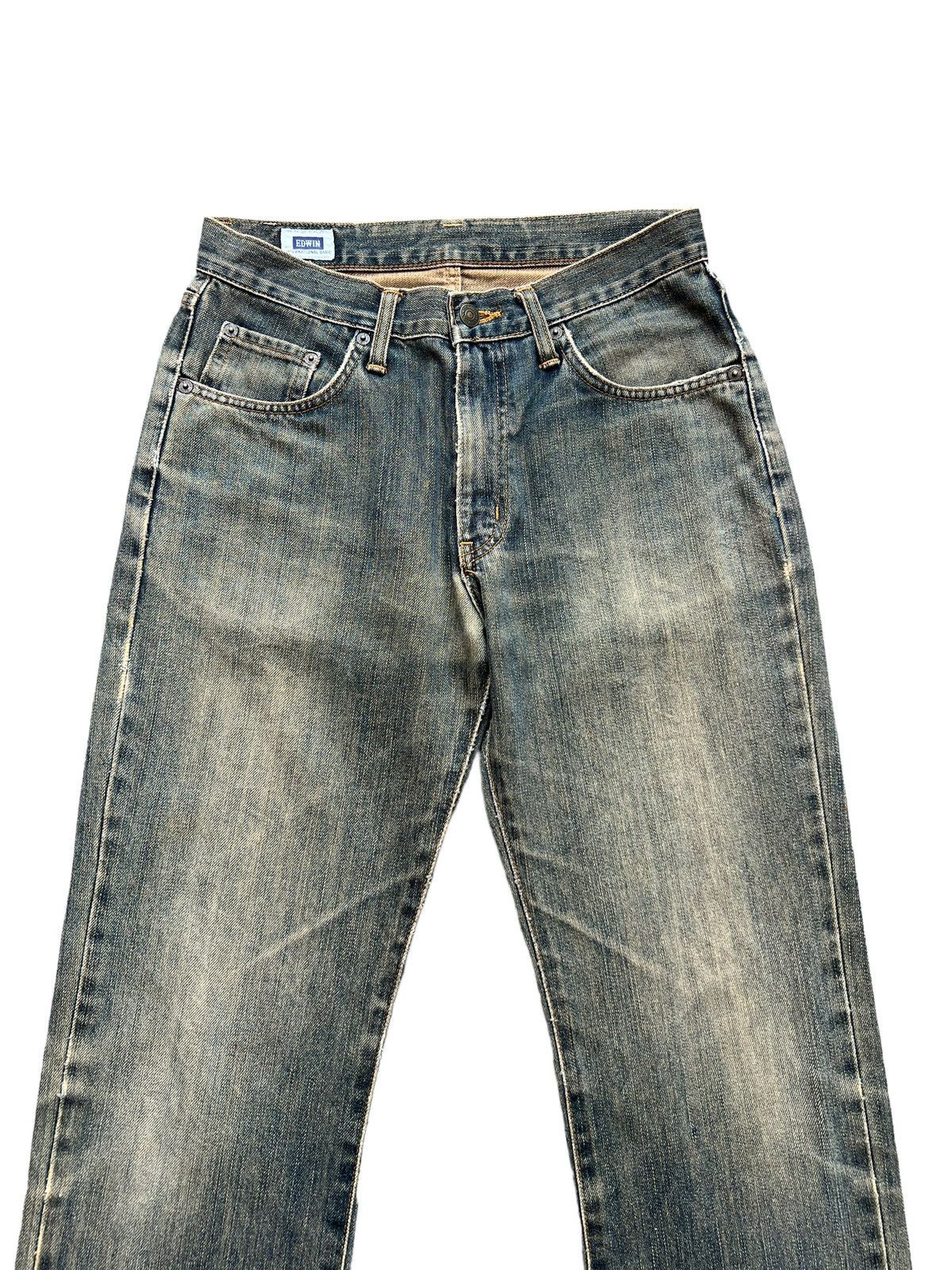 Edwin Vintage 90s Edwin Mudwash Distressed Denim Wide Jeans 30x34 Size US 30 / EU 46 - 3 Thumbnail