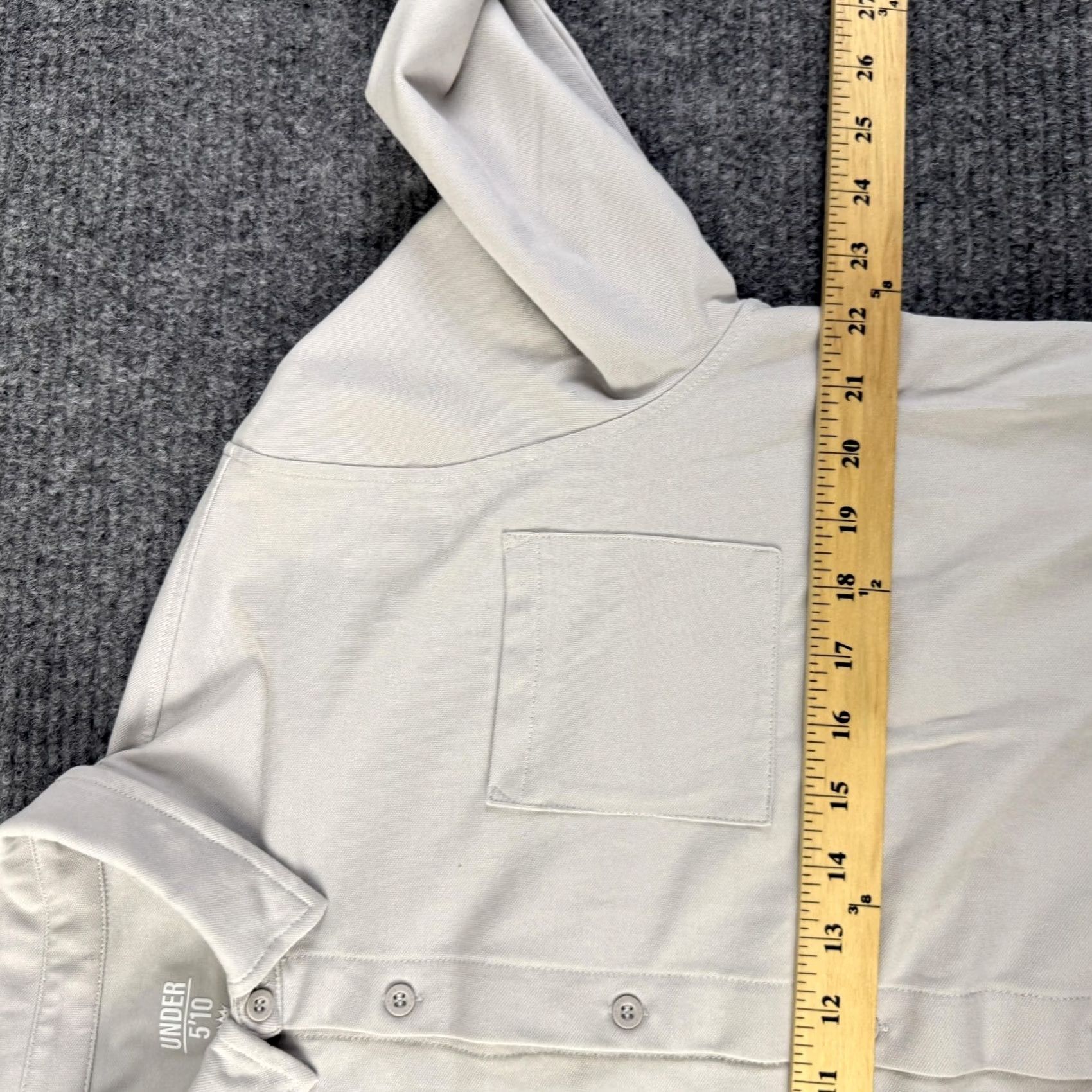 Vintage Under 5'10 Shirt Mens XL Beige Stretch Knit Long Sleeve Button Up Casual Top Size US XL / EU 56 / 4 - 7 Thumbnail