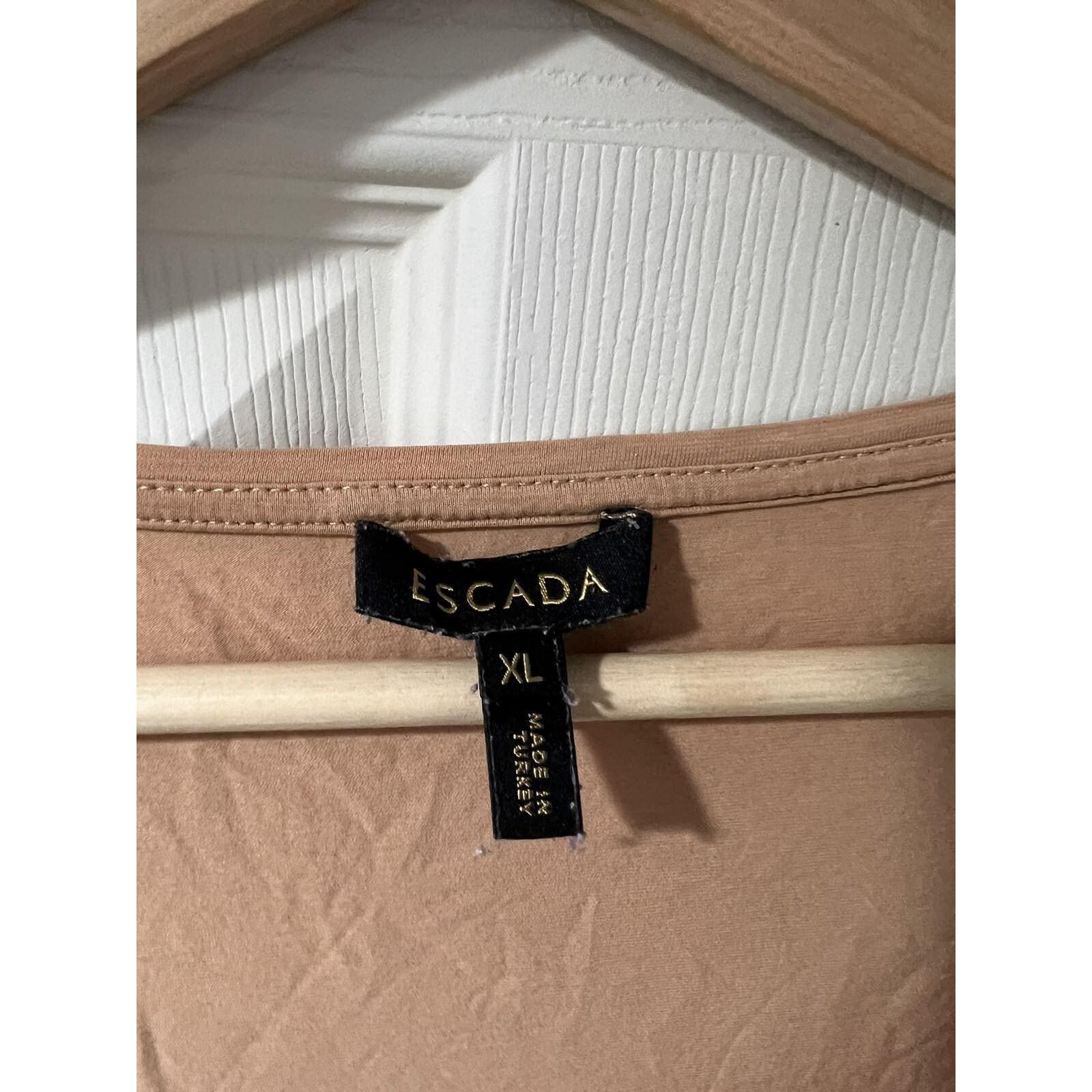Escada ESCADA Women Blouse Lond Sleeve Cotton Orange XL A003307 Size XL / US 12-14 / IT 48-50 - 8 Thumbnail
