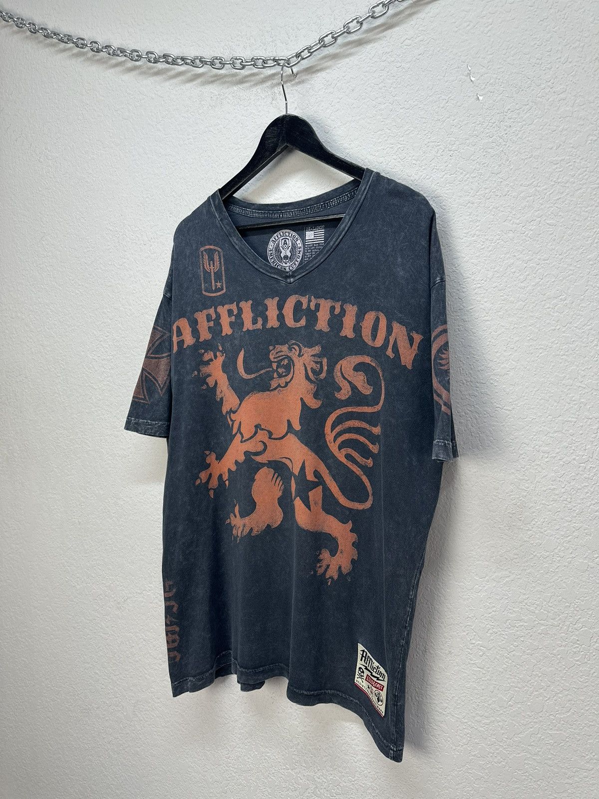 Affliction × Harley Davidson × Tapout Vintage Affliction Reversible Skull Hoodie Tapout Dead Y2K Size US XXL / EU 58 / 5 - 2 Thumbnail