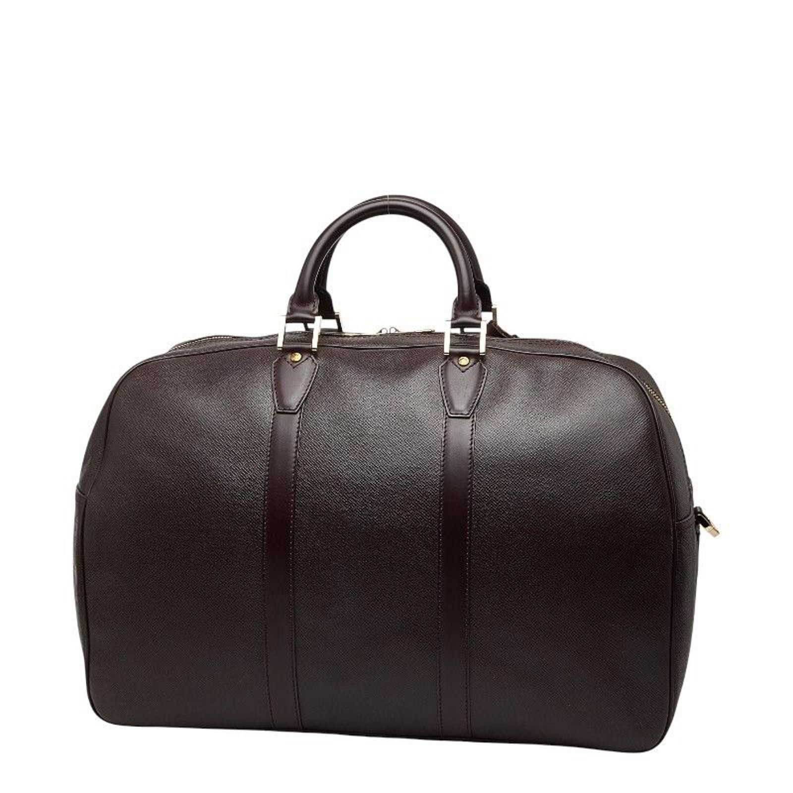 Louis Vuitton Louis Vuitton - Dark Brown Leather Travel Bag with Strap Size ONE SIZE - 4 Thumbnail