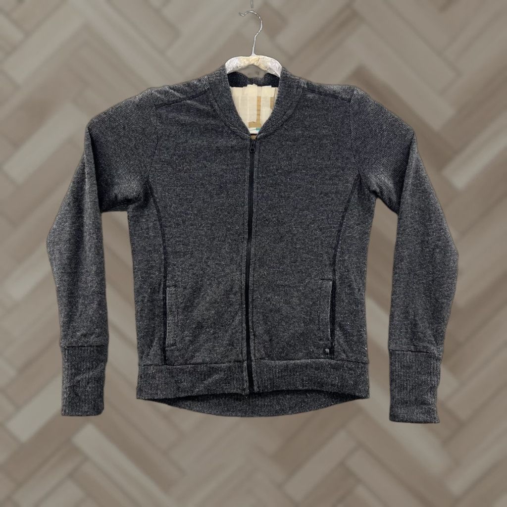 Mountain Hardwear Wool Full Zip Jacket Womens S Gray Sweater Pullover Size S