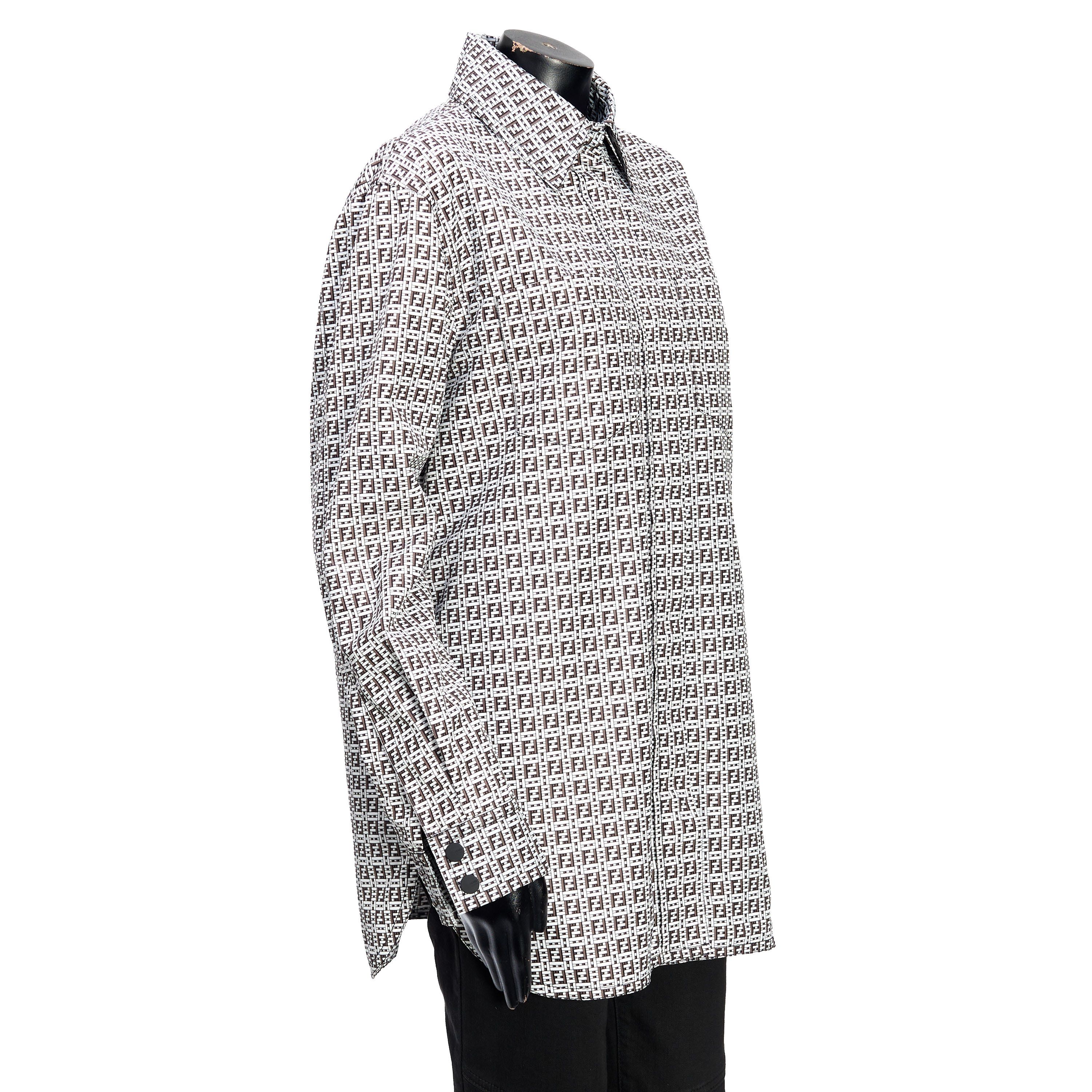 Fendi Shirt Jacket In Black & White FF Motif Size S / US 4 / IT 40 - 6 Thumbnail