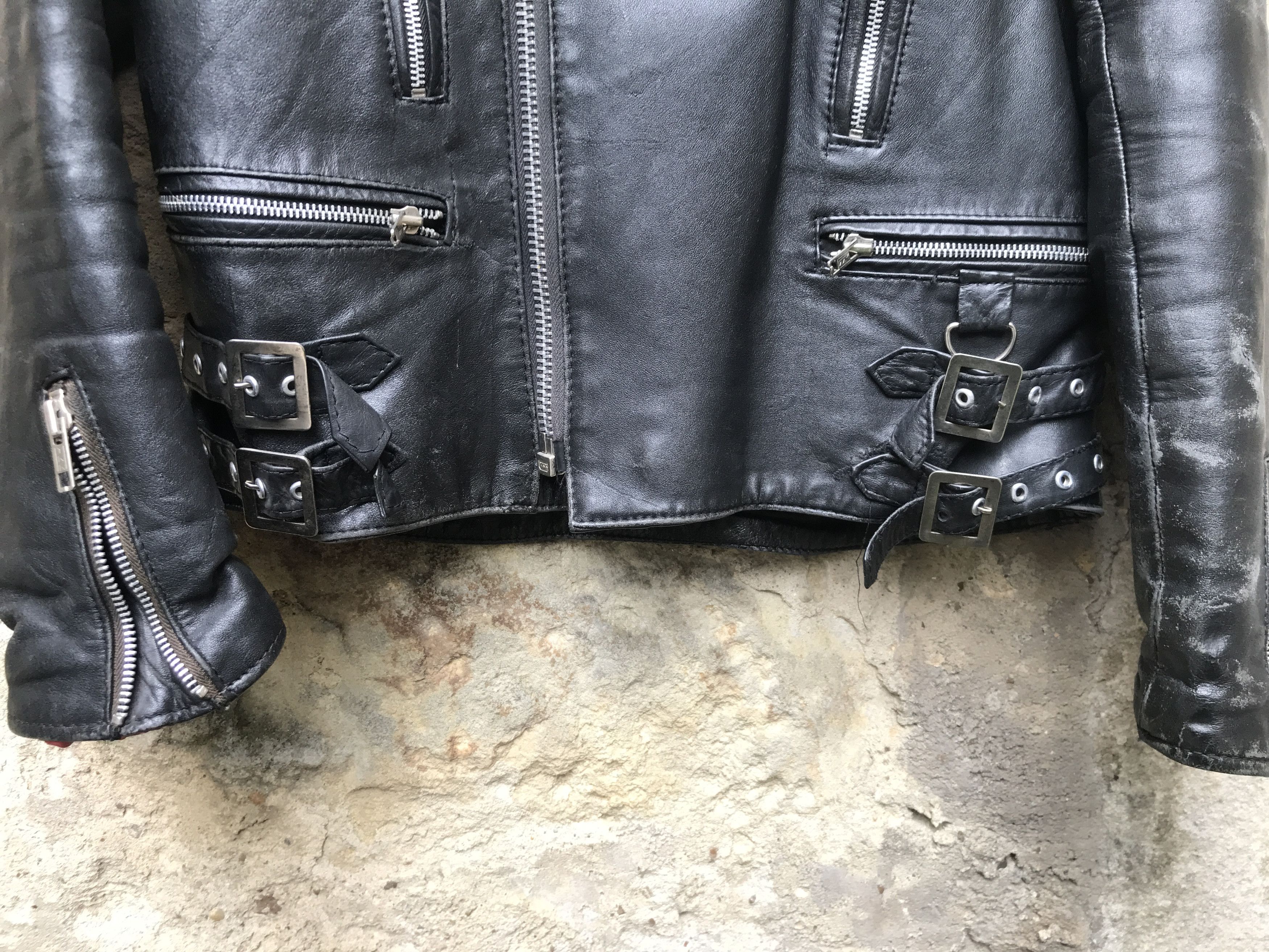 Vintage Rare 80s CAMPRI MANX Leather Biker Jacket PUNK HARDCORE Size US M / EU 48-50 / 2 - 6 Thumbnail