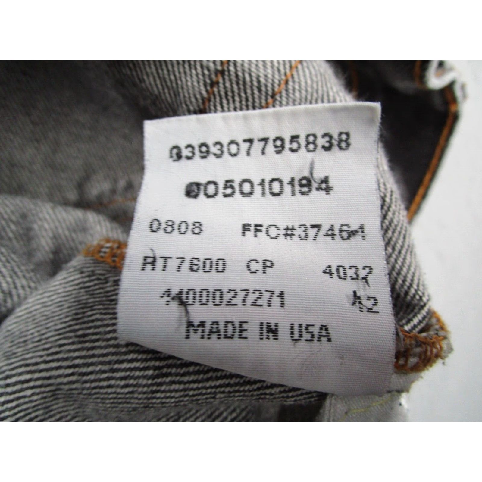 Levi's Levi's 501 Jeans Mens 36 Gray Straight Button Fly Denim Made in USA 36x30 Vintage Size US 36 / EU 52 - 6 Thumbnail